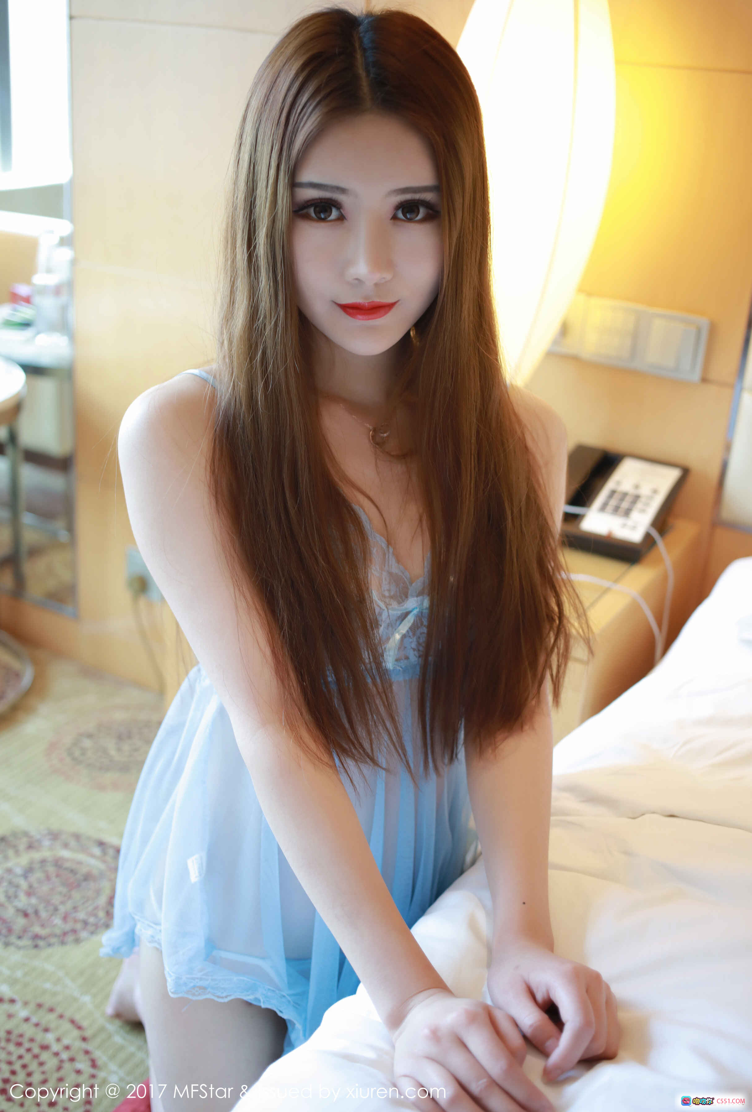 图片[8] - 蒋小静Jessica性感写真 | MFStar模范学院Vol.093 | 蓝色蕾丝睡衣私房照 | 2017年高清美图 - 就要吻