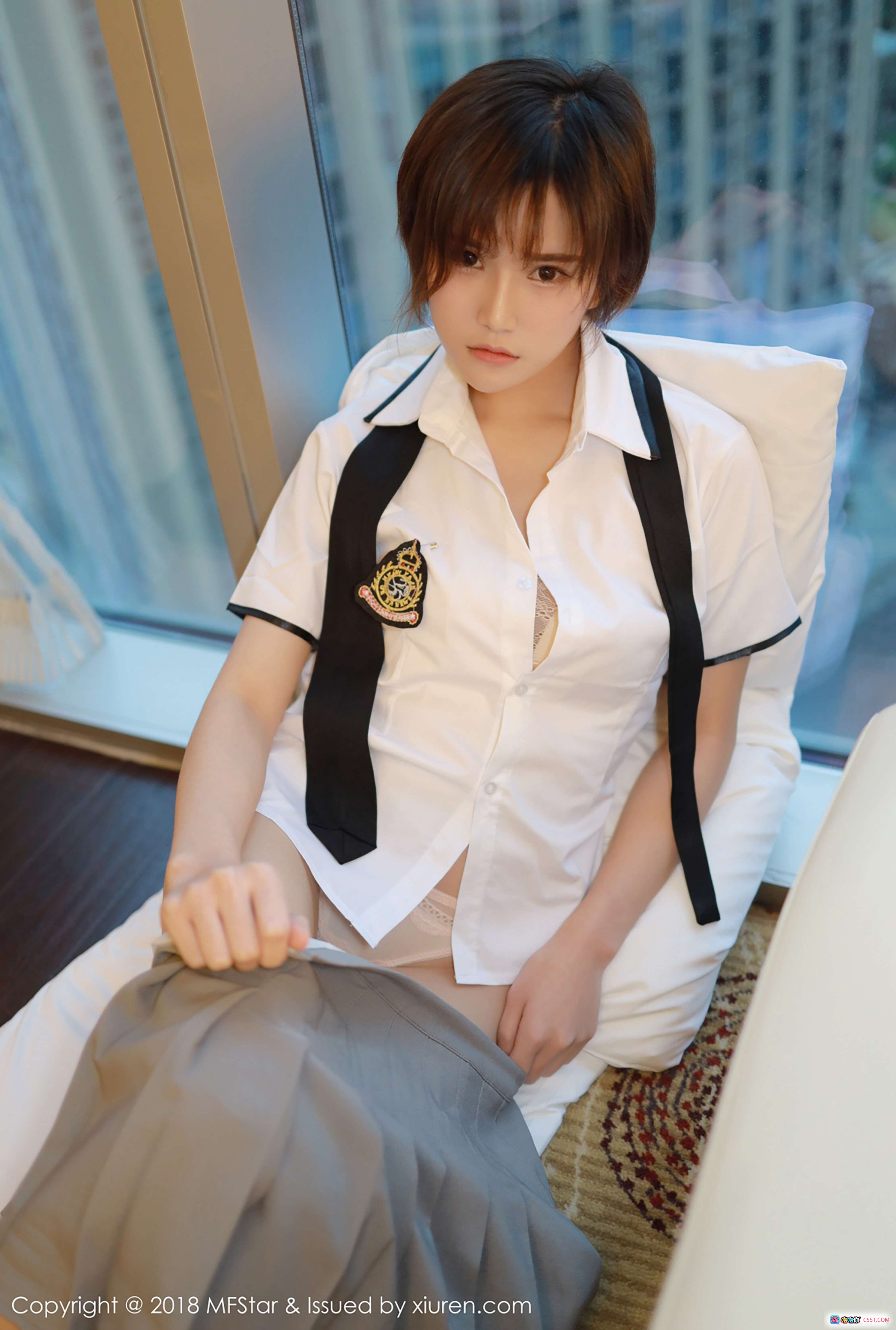 图片[7] - MFStar模范学院小姿2002写真 Vol.172 白衬衫蕾丝内衣性感私房照 2018年12月28日发布 51张高清图 - 就要吻