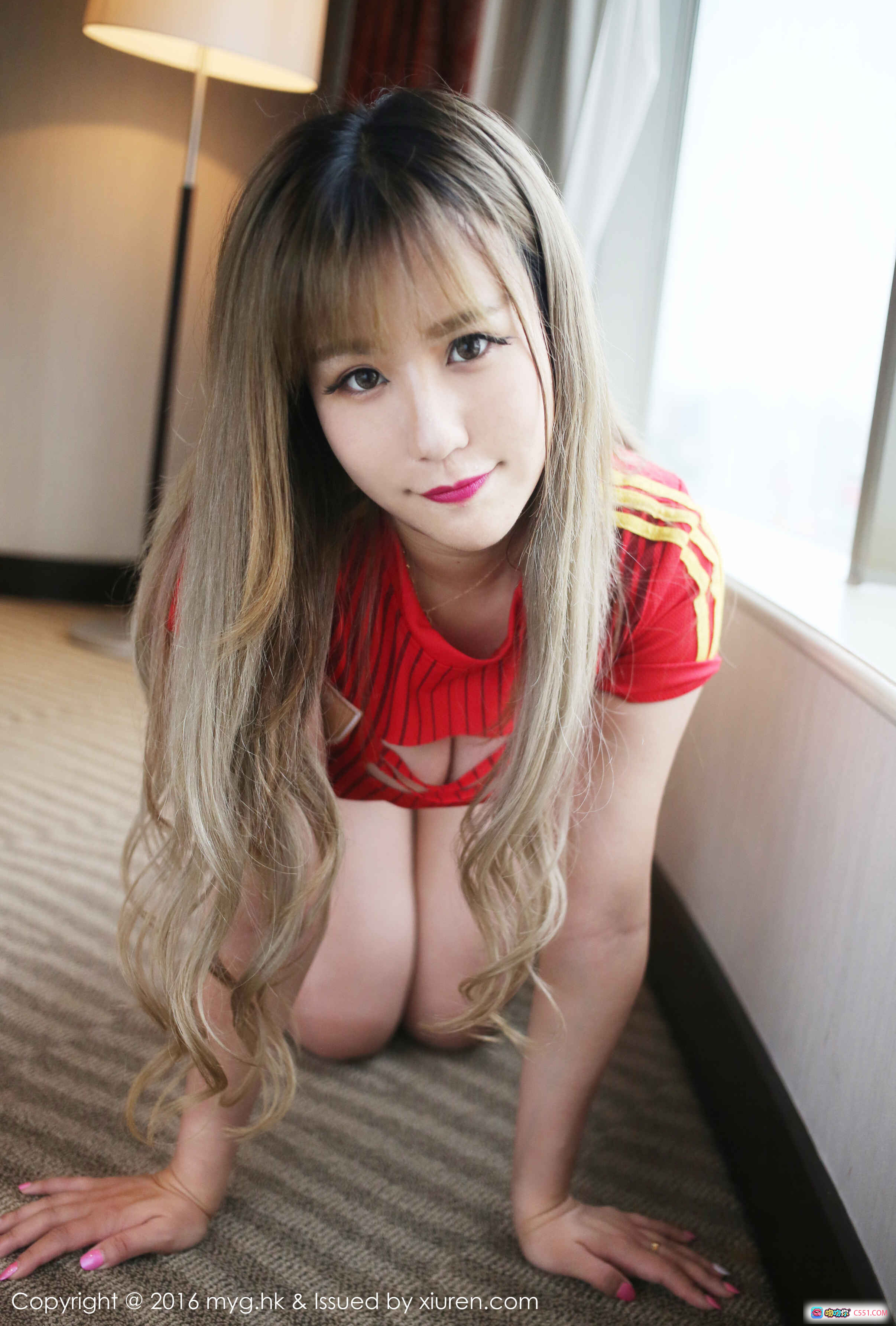 图片[6] - MyGirl美媛馆2016.06.06 Vol.211 模特合集 红色系内衣 黑色蕾丝内裤 金发美女 地板写真 45+1P 高清私房照 - 就要吻