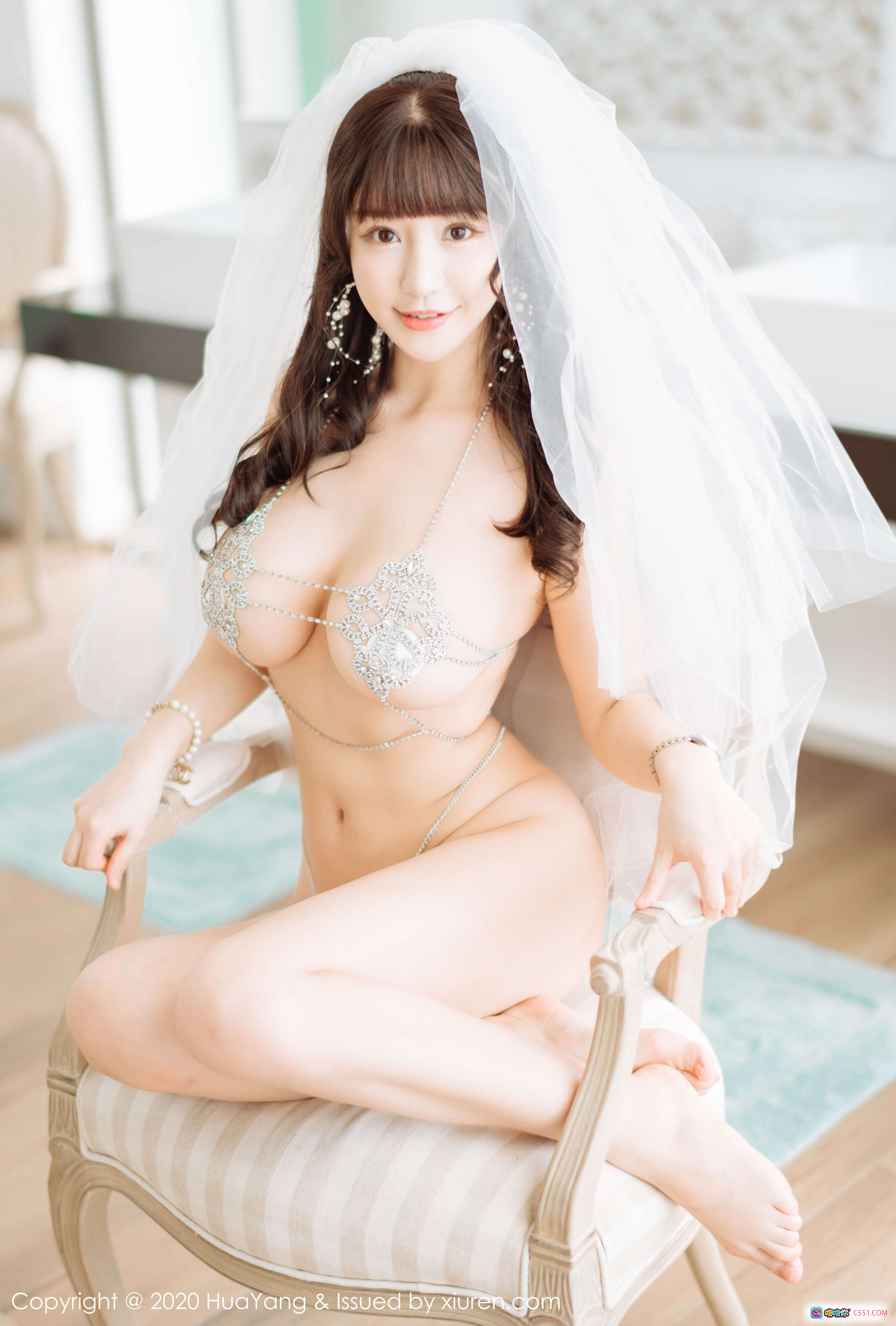 图片[7] - 朱可儿Flower性感写真 | HuaYang花漾2020.01.15 Vol.214 | 镶钻内衣+头纱造型 | 白色百叶窗背景 | 59+1P高清图集 - 就要吻