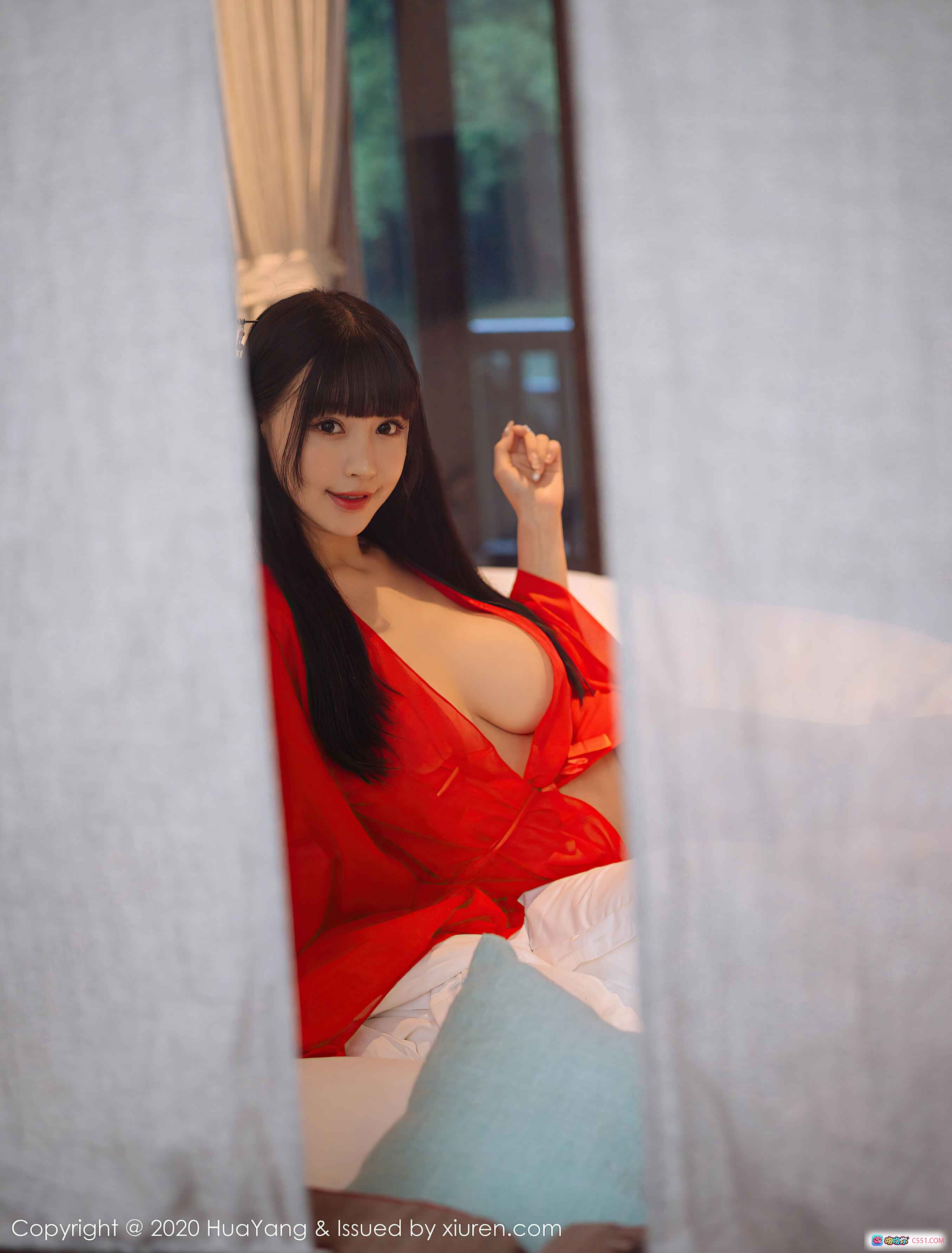 图片[6] - 朱可儿Flower红裙写真｜HuaYang花漾VOL.310｜2020.10.30｜窗边性感优雅｜70+高清图集 - 就要吻