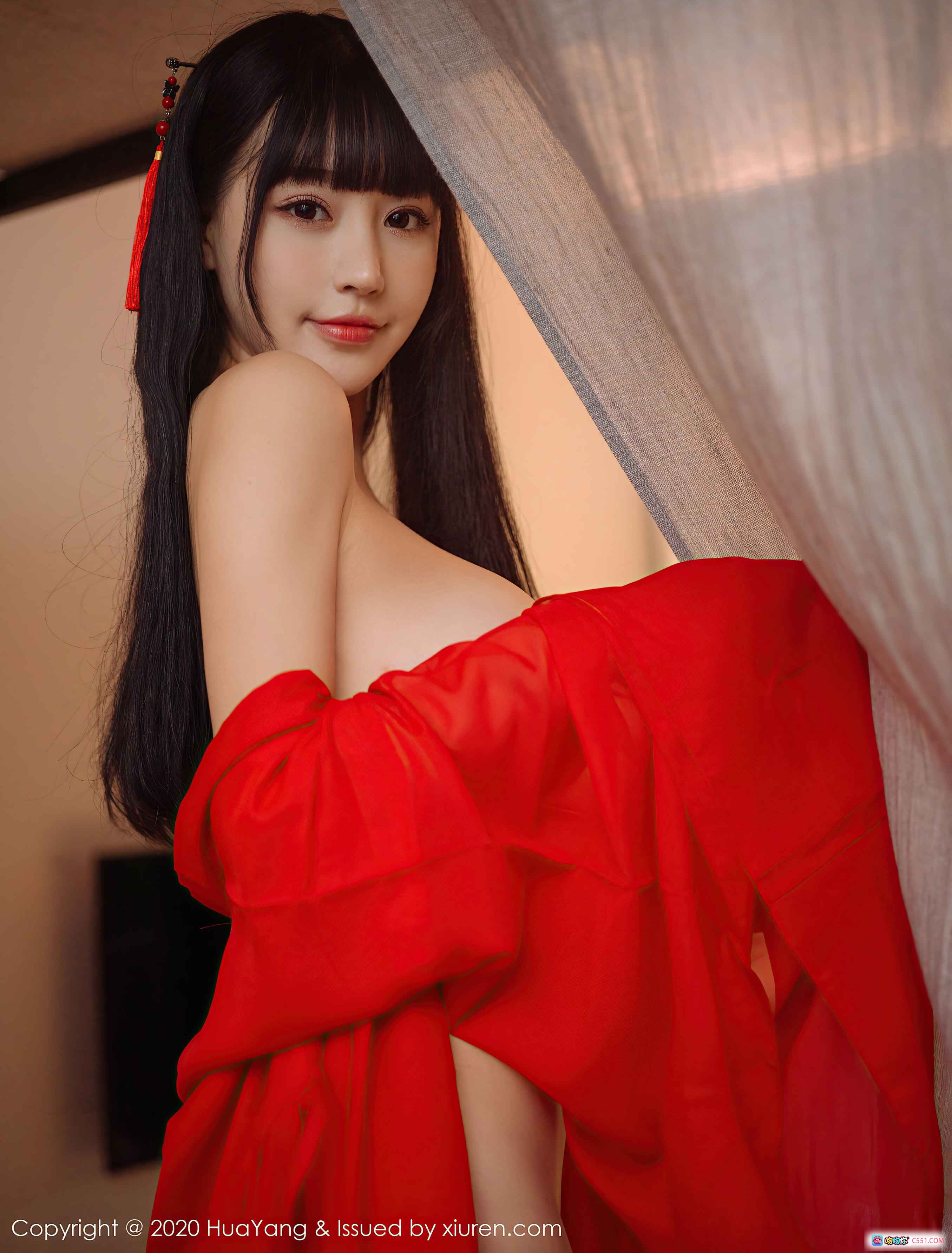 图片[3] - 朱可儿Flower红裙写真｜HuaYang花漾VOL.310｜2020.10.30｜窗边性感优雅｜70+高清图集 - 就要吻