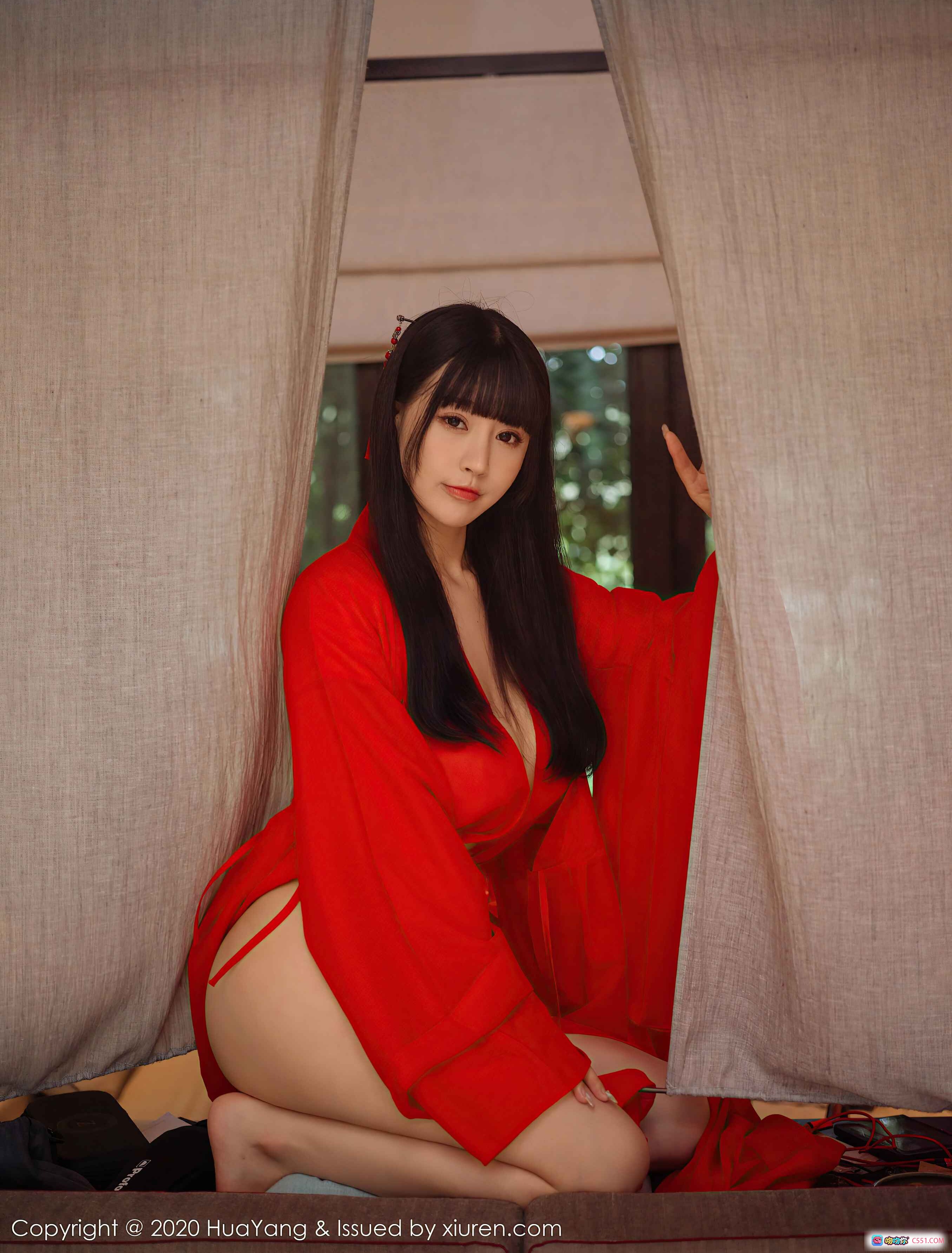 图片[5] - 朱可儿Flower红裙写真｜HuaYang花漾VOL.310｜2020.10.30｜窗边性感优雅｜70+高清图集 - 就要吻