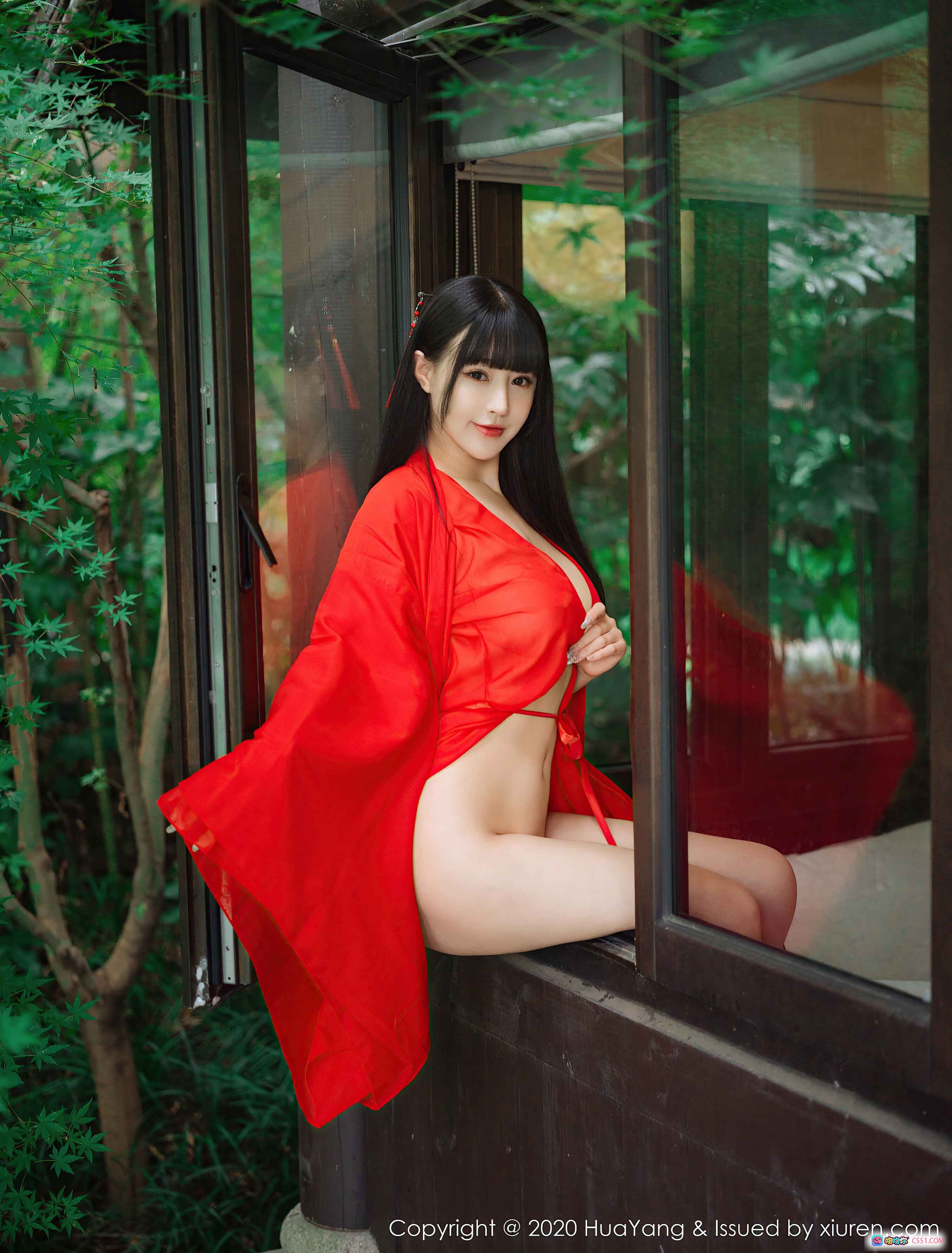 图片[8] - 朱可儿Flower红裙写真｜HuaYang花漾VOL.310｜2020.10.30｜窗边性感优雅｜70+高清图集 - 就要吻