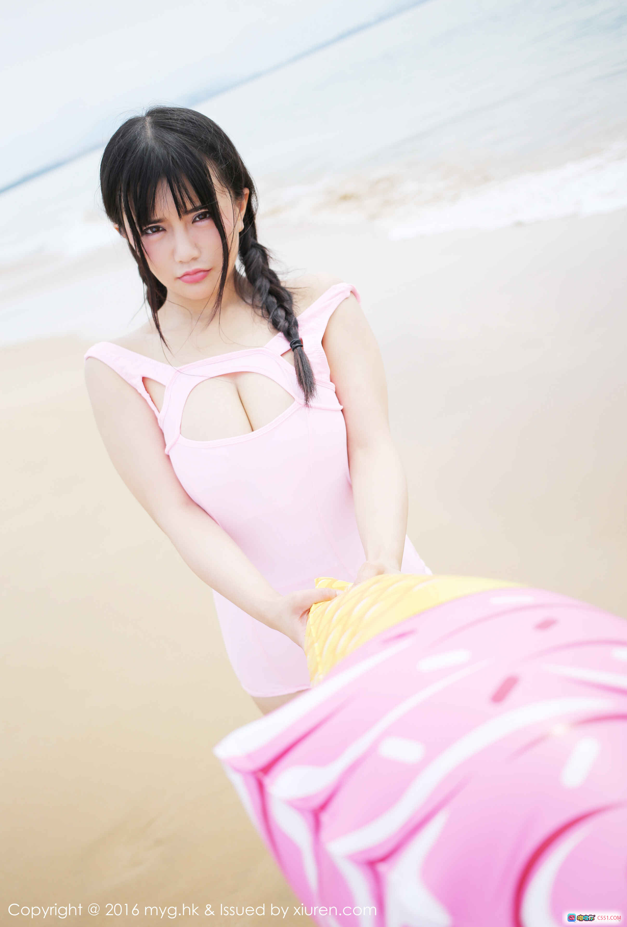 图片[3] - 崔乖艺泳池写真 | 粉色草莓比基尼 | 双马尾少女 | MyGirl美媛馆Vol.230 | 2016高清摄影 - 就要吻