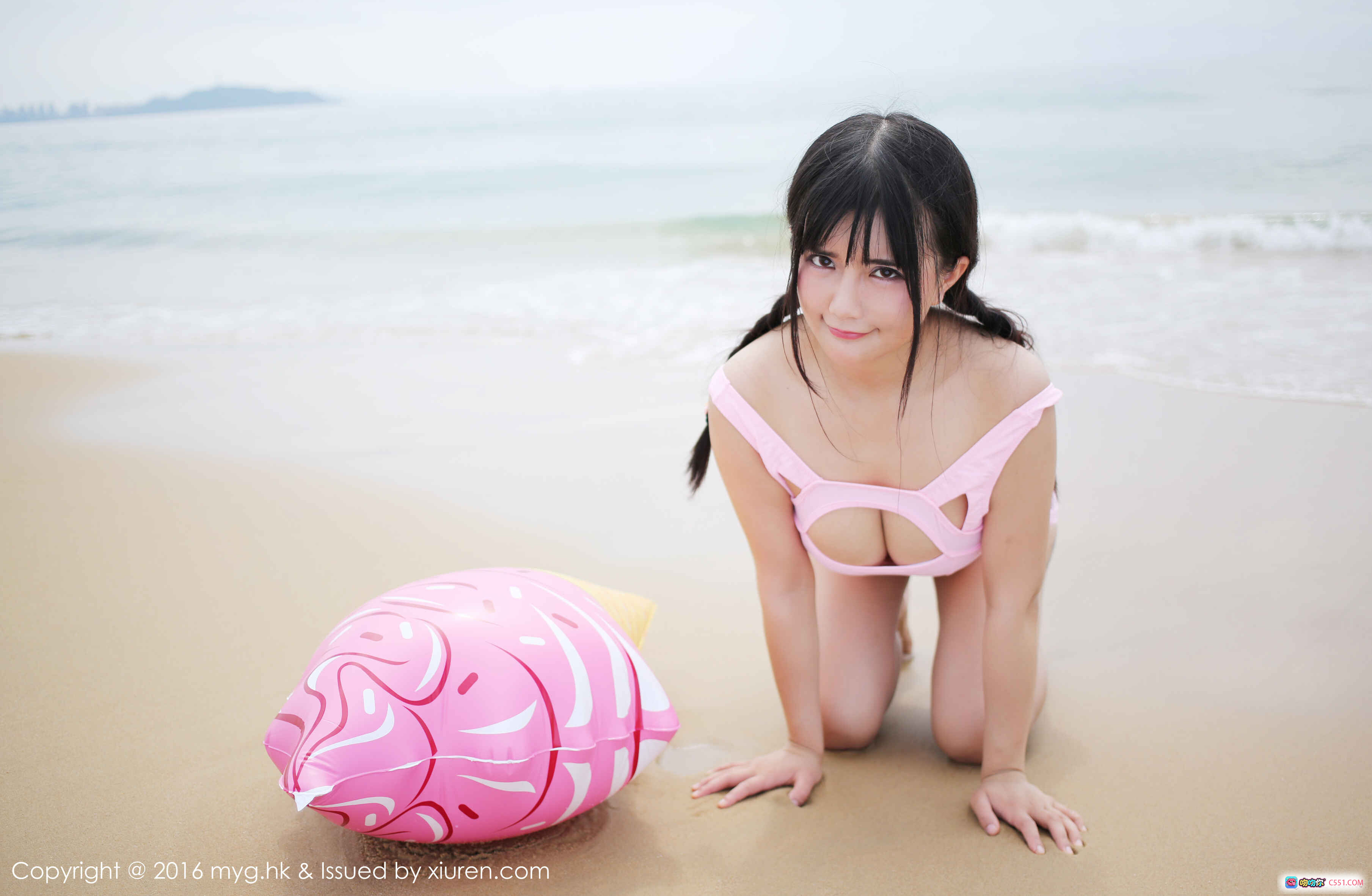 图片[5] - 崔乖艺泳池写真 | 粉色草莓比基尼 | 双马尾少女 | MyGirl美媛馆Vol.230 | 2016高清摄影 - 就要吻