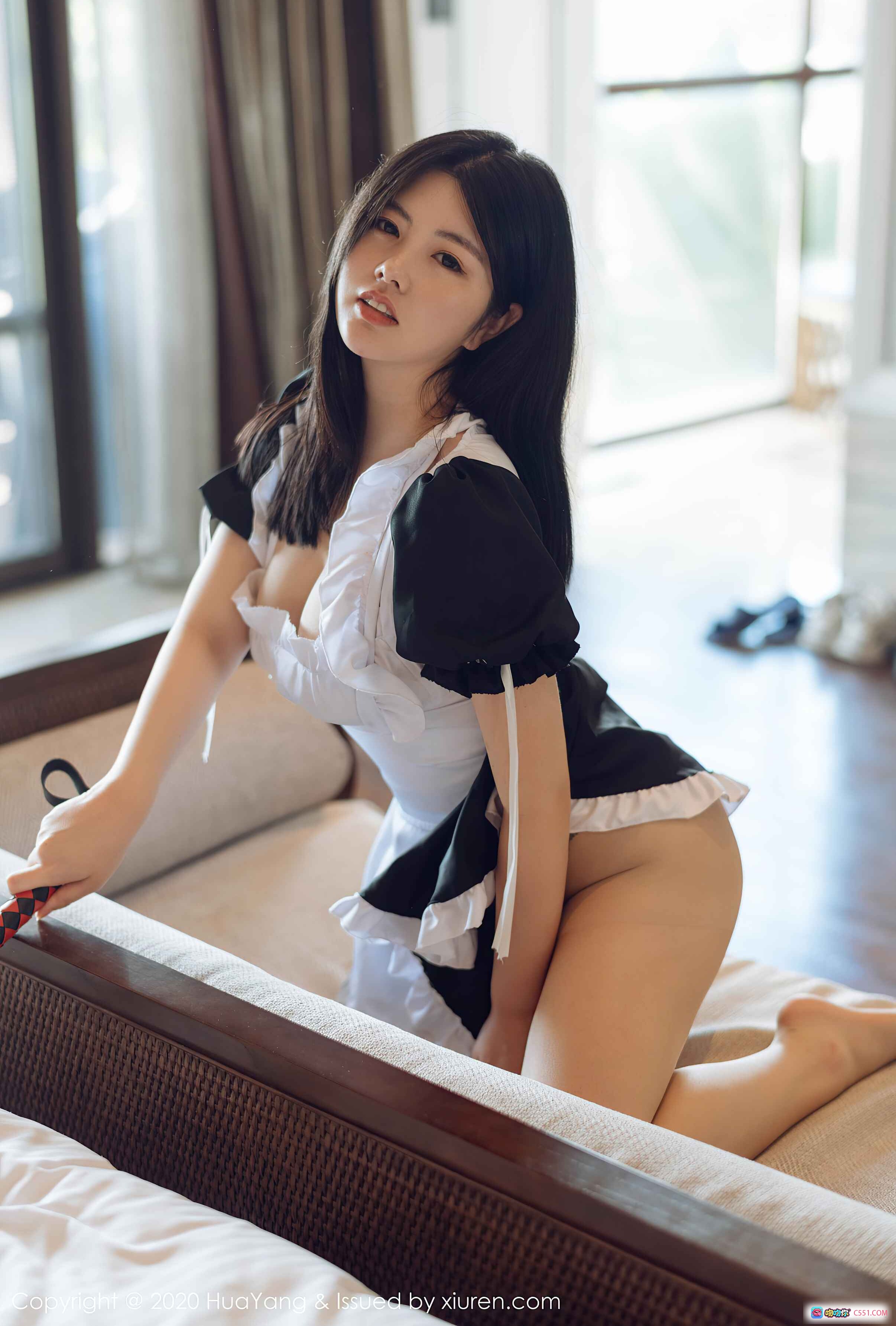 图片[6] - 娜露Selena浴室写真｜HuaYang花漾VOL.303｜黑发女仆装｜大理石浴缸｜精致妆容｜优雅姿态｜2020年10月12日发布 - 就要吻