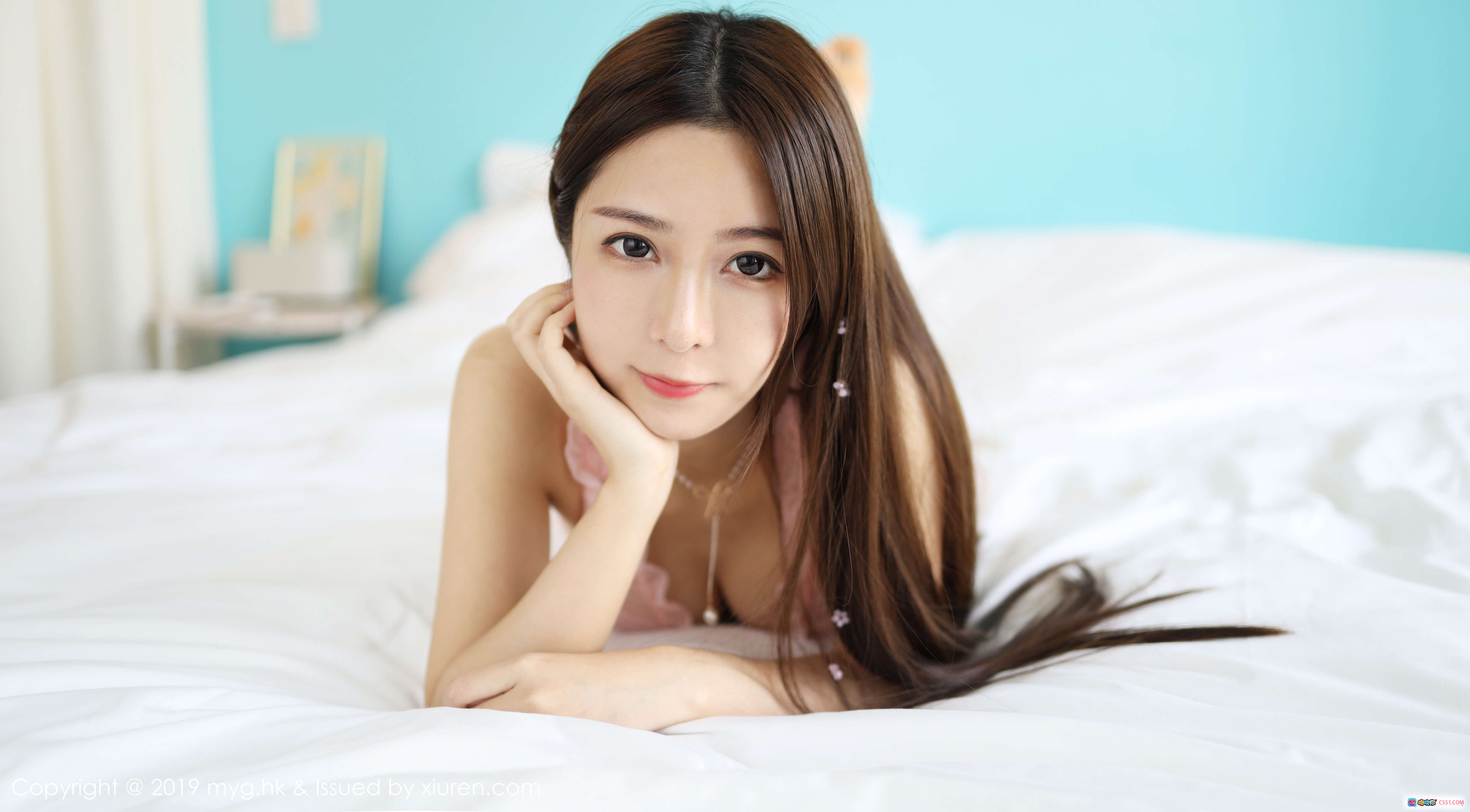 图片[6] - MyGirl美媛馆Vol.399张静燕粉色吊带床照写真 清新甜美少女风 44张高清图集 - 就要吻
