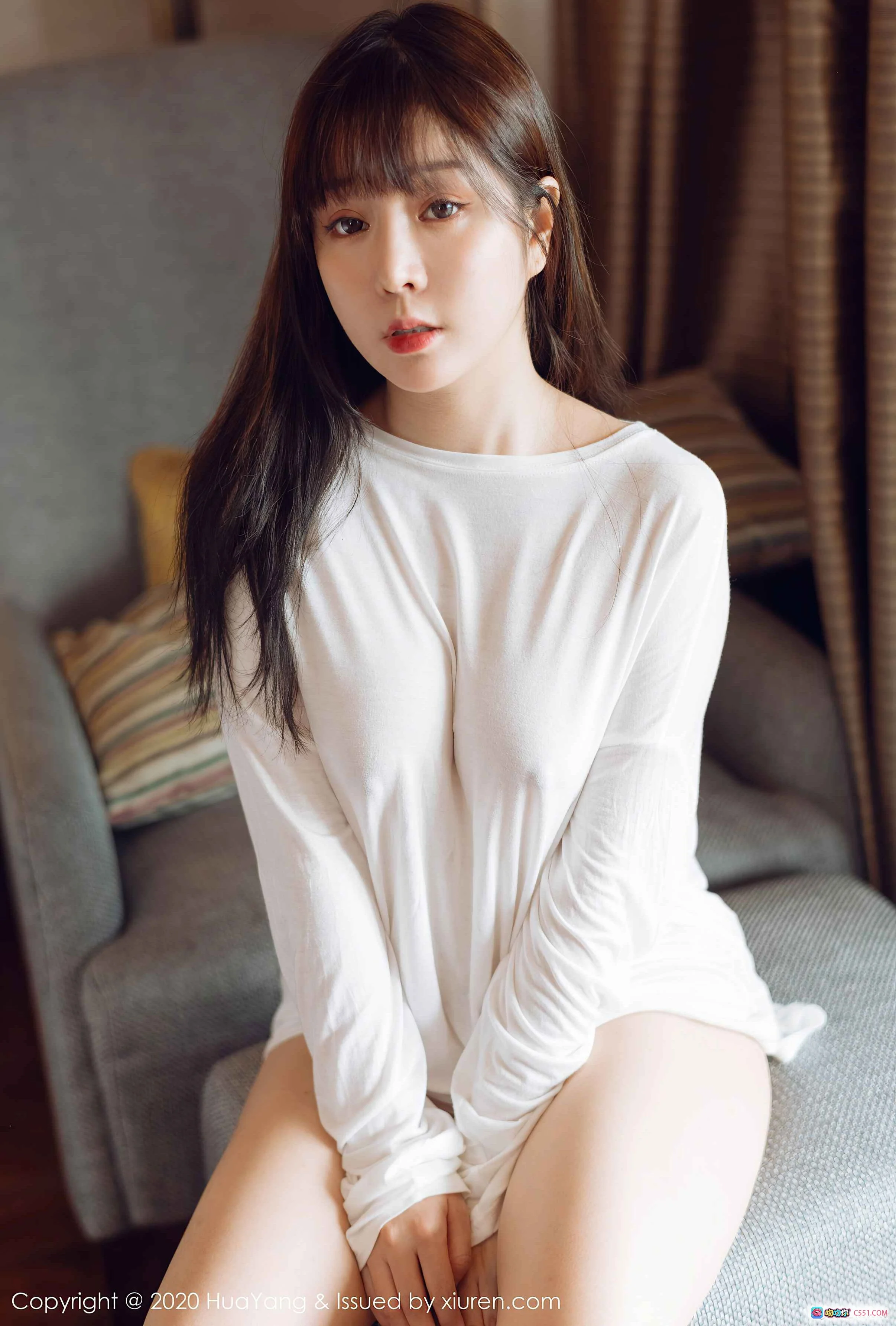 王雨纯白色长袖居家写真 | HuaYang花漾VOL.306 2020.10.16 清新自然私房美拍 - 就要吻