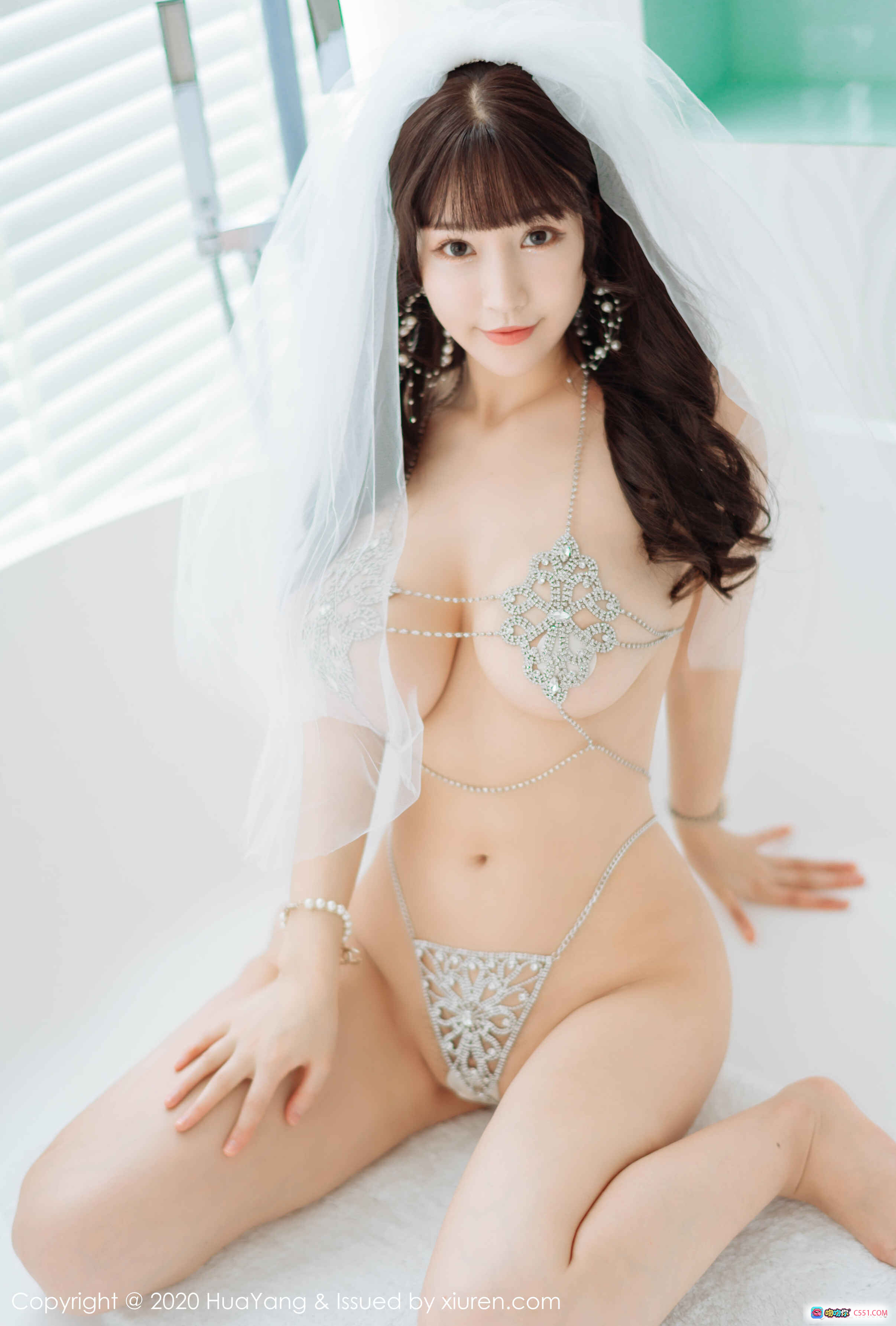 图片[6] - 妲己_Toxic花漾2020新娘写真｜蕾丝内衣+头纱美拍｜性感优雅私房摄影｜HuaYang Vol.215高清图集 - 就要吻