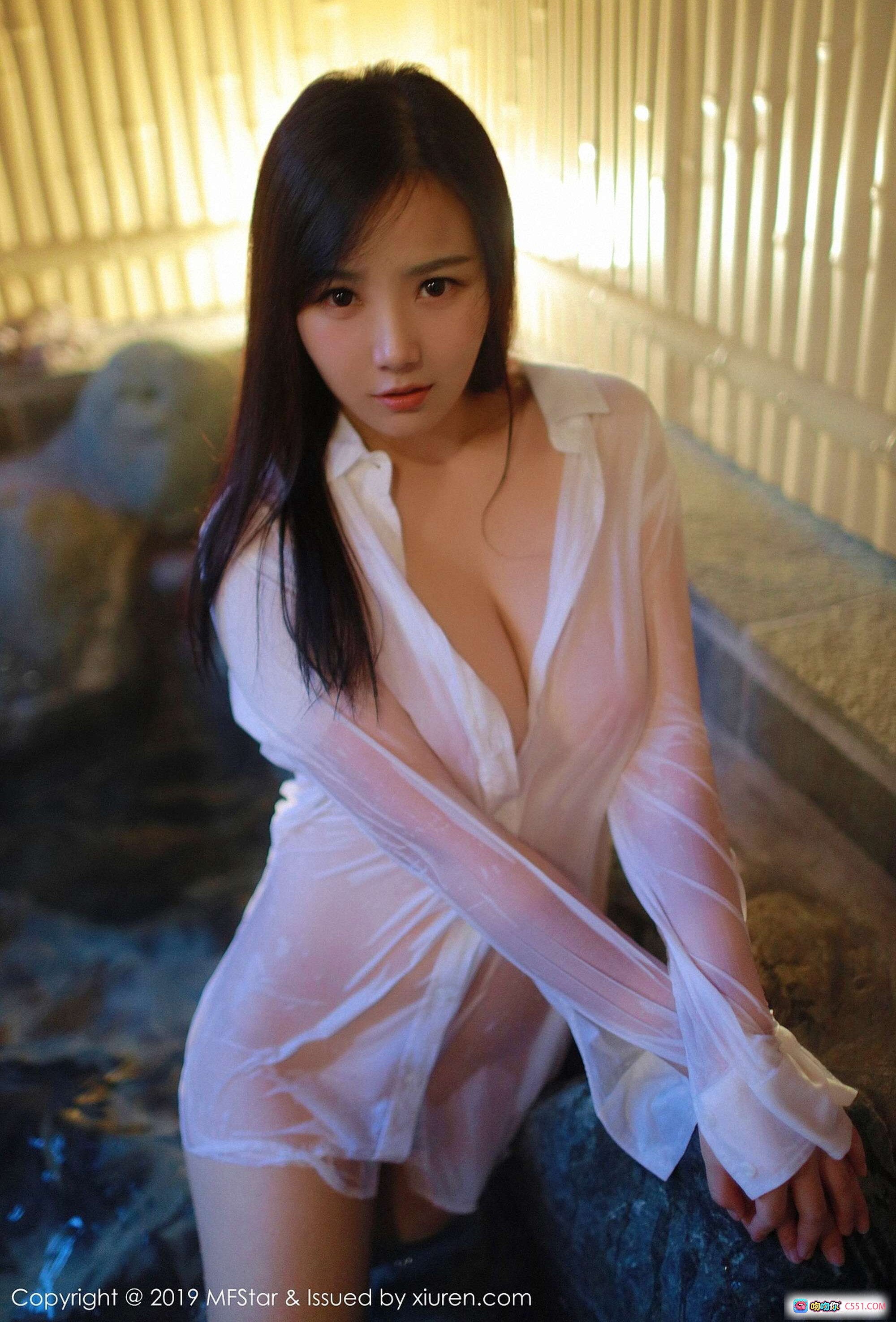 图片[3] - 徐微微mia湿身白衬衫温泉写真 | MFStar模范学院Vol.176 2019.02.18 41图高清美图 - 就要吻