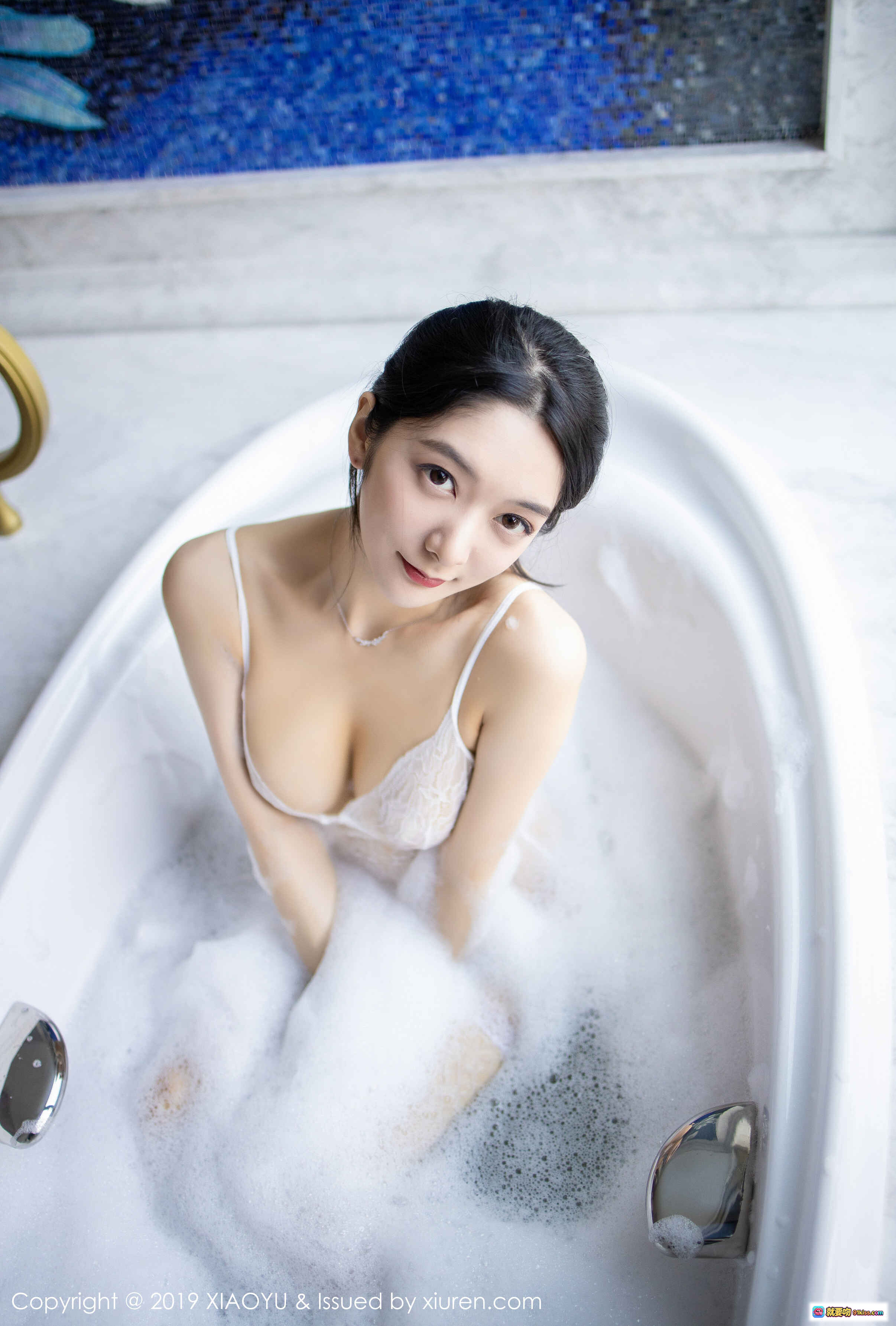 图片[5] - XIAOYU语画界2019.12.26 VOL.223 Angela小热巴 白色渔网袜浴缸写真 优雅性感私房美腿摄影 - 就要吻