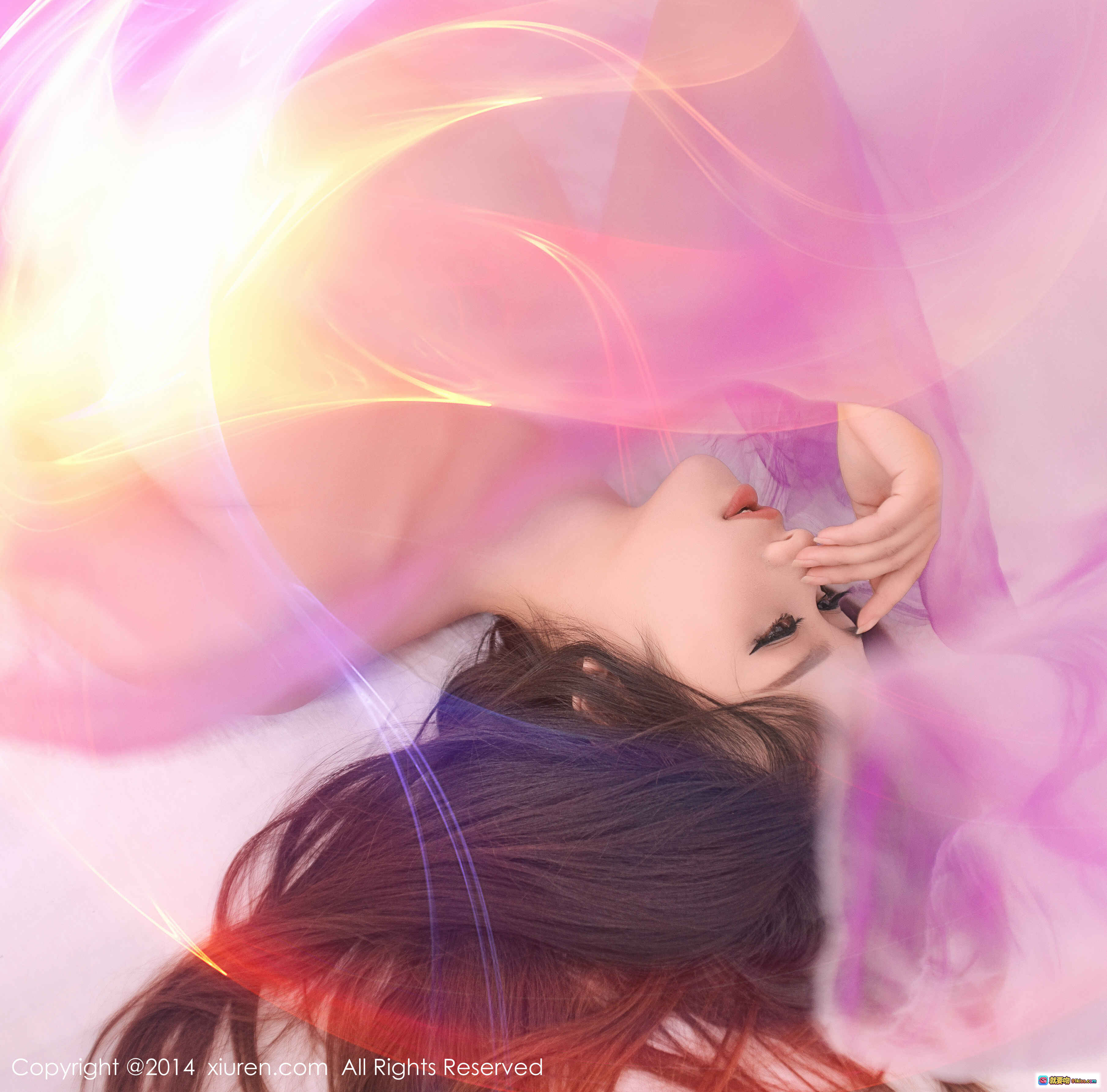 图片[3] - 史雨姐姐户外写真 | 粉色蕾丝内衣 | 自然光绿植背景 | 秀人网2014经典私房照 - 就要吻