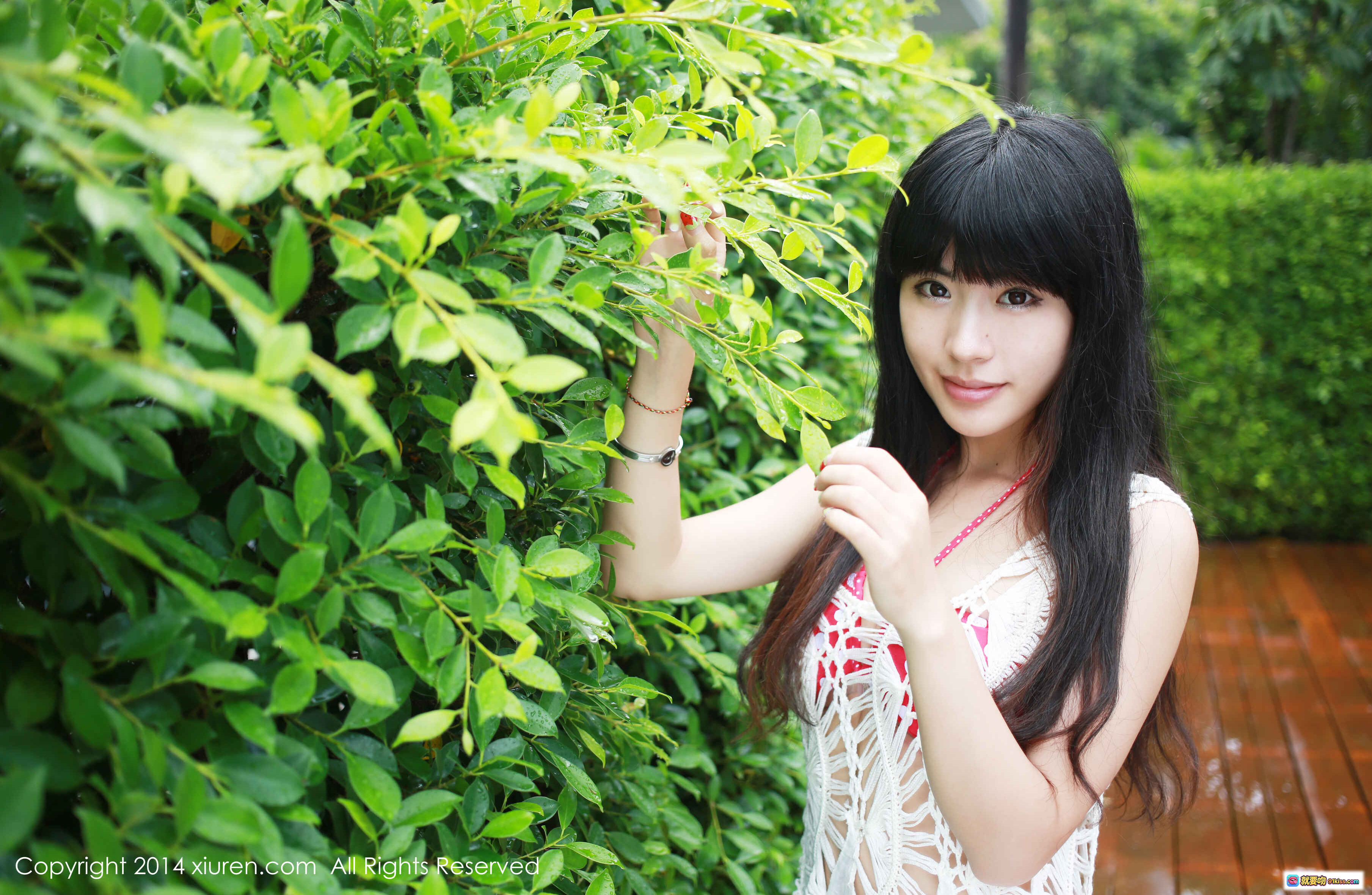 图片[4] - 刘雪妮Verna性感写真 – 粉色波点比基尼床上美臀诱惑 – XIUREN秀人网2014.07.27 No.183高清图集 - 就要吻