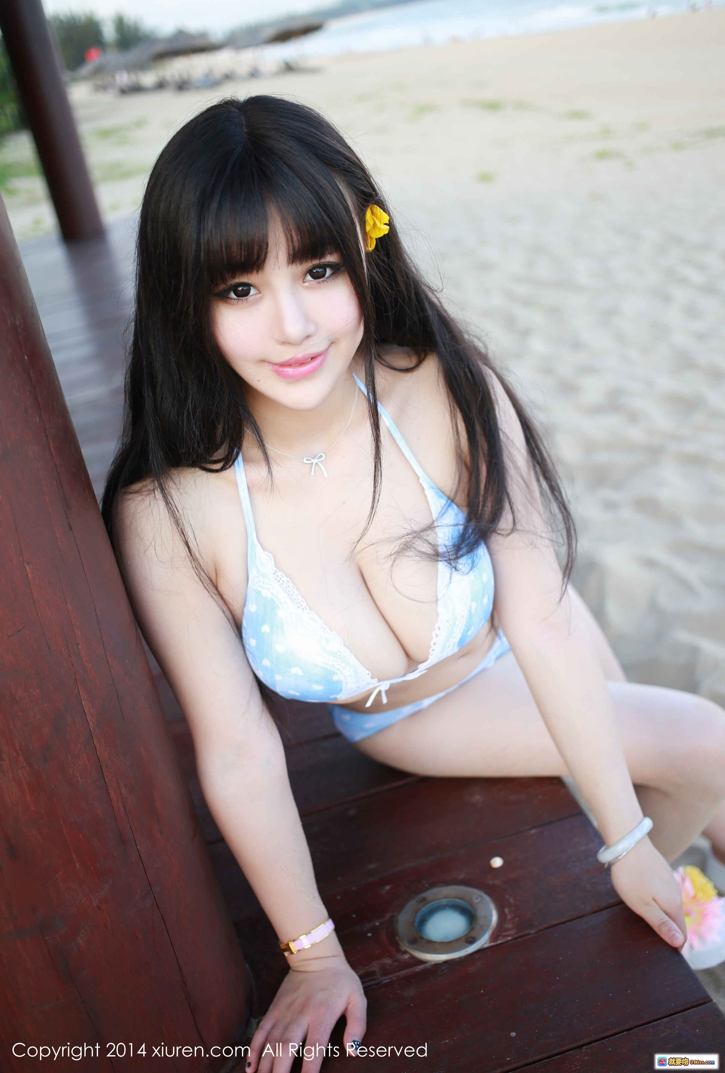 图片[7] - 海边比基尼美女写真 | XIUREN秀人网2014年5月27日No.140 Mode Barbie可儿沙滩性感照 - 就要吻