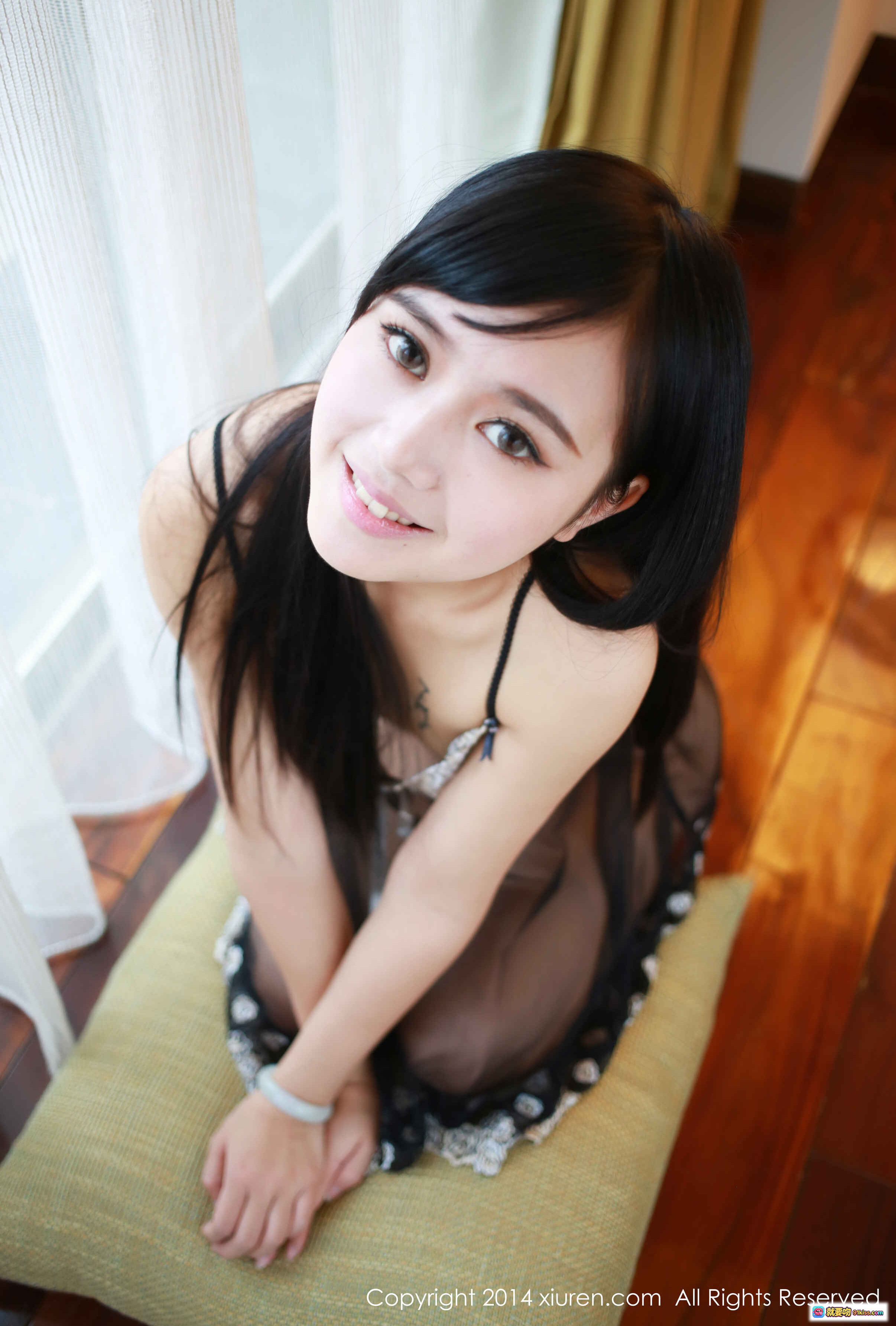 图片[7] - XIUREN秀人网2014.05.27 No.141 羽住 黑色蕾丝透视内衣 窗边跪姿写真 优雅性感私房照 - 就要吻