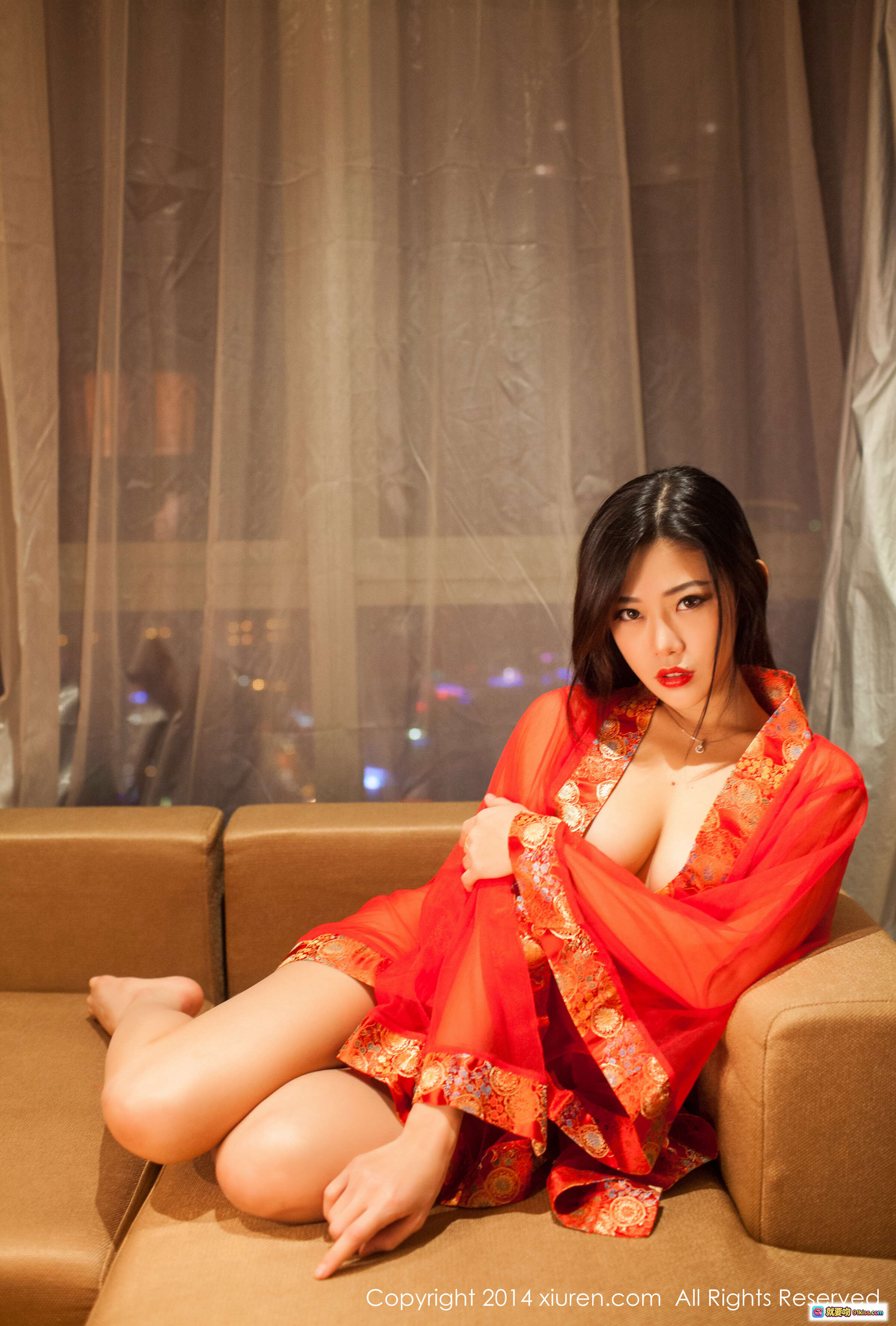 图片[7] - XIUREN秀人网NO.097 Luvian本能写真 | 红色透视睡袍性感私房照 | 2014年2月4日高清图集 - 就要吻