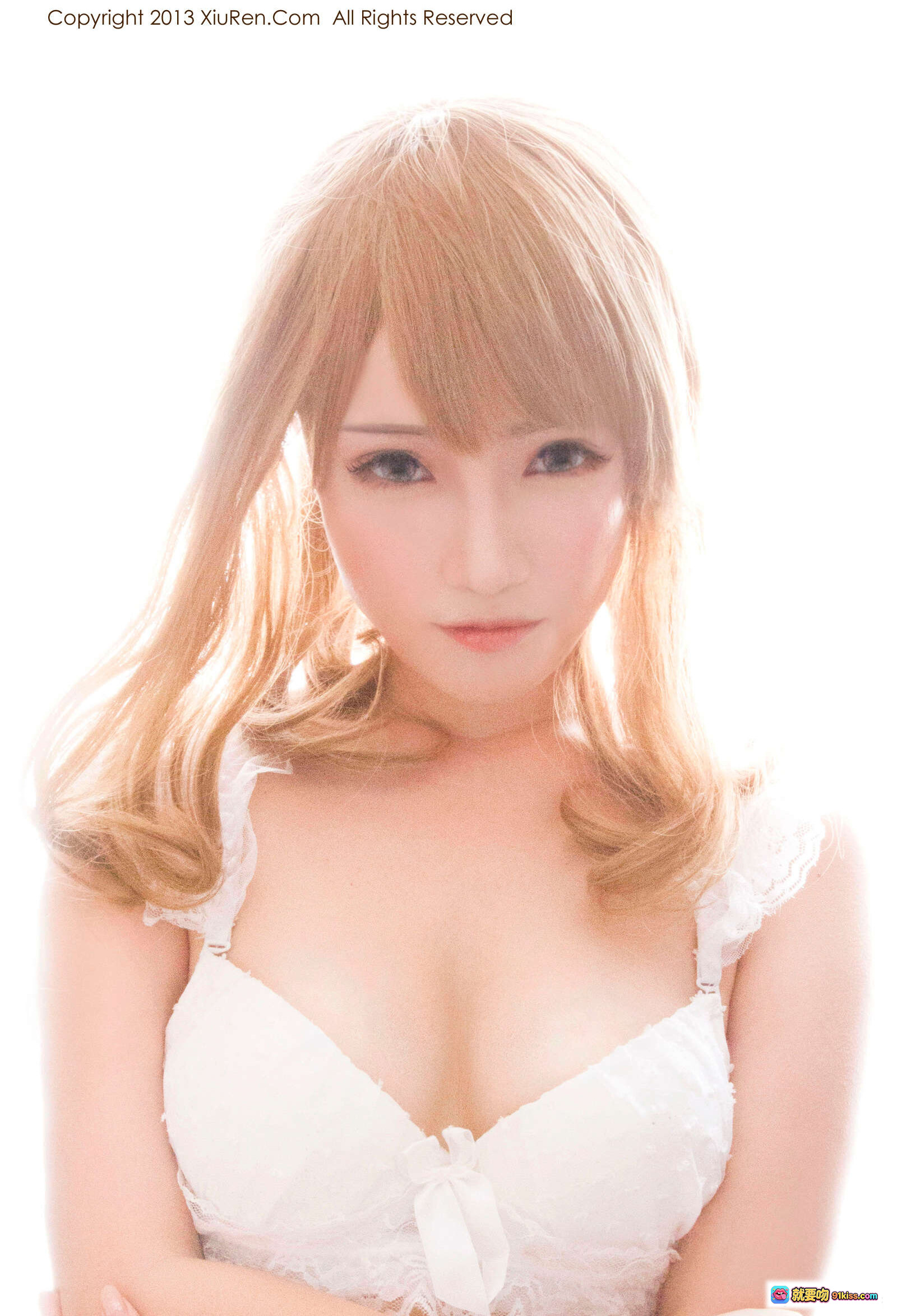 图片[6] - 千夜未来私房写真｜白色蕾丝内衣｜金色长发少女｜温柔甜美风｜高清摄影图集 - 就要吻