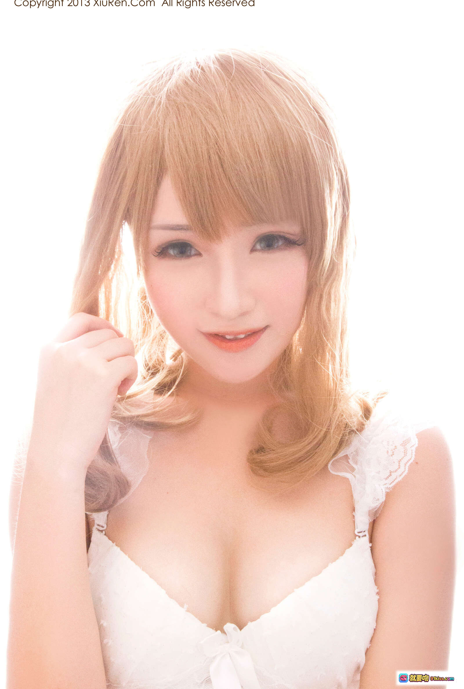 图片[5] - 千夜未来私房写真｜白色蕾丝内衣｜金色长发少女｜温柔甜美风｜高清摄影图集 - 就要吻