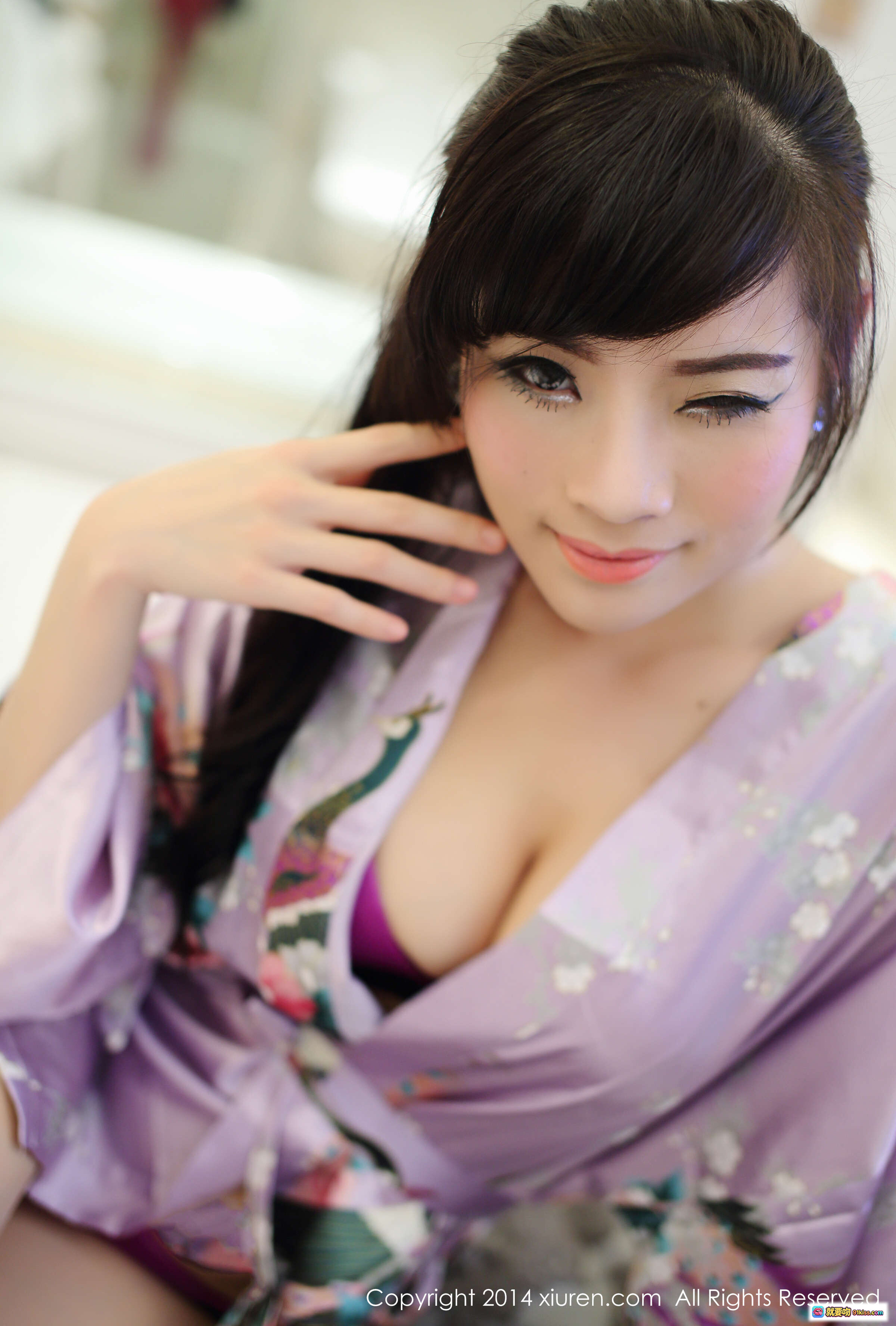 图片[7] - 容容Alice性感写真 | 黑色蕾丝内衣+紫色内裤 | XIUREN秀人网2014.04.02 No.120高清图集 - 就要吻