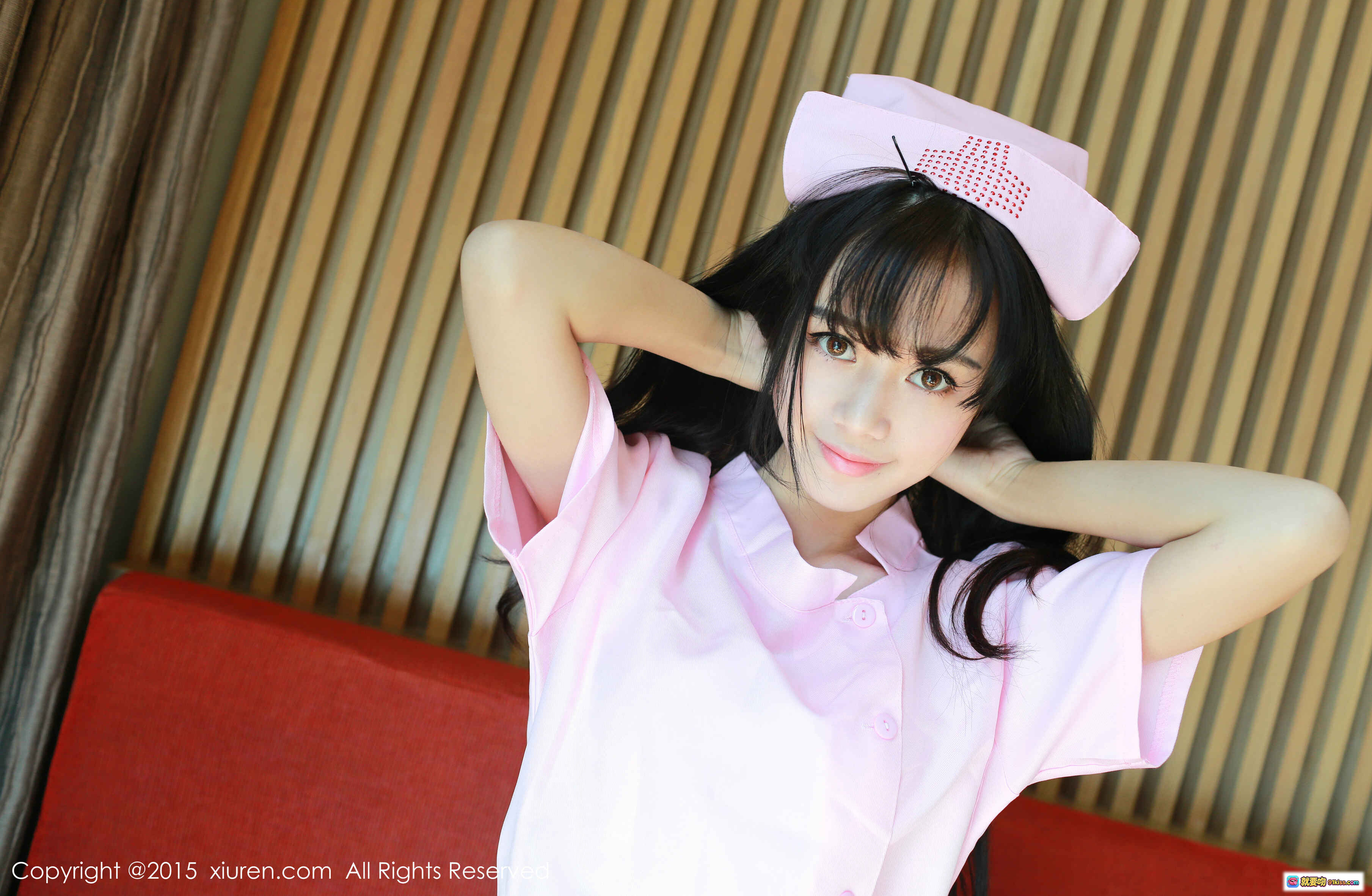 图片[8] - XIUREN秀人网2015.04.10 NO.316 toro羽住 绿白女仆装长发少女室内写真 甜美可爱清新风格 - 就要吻