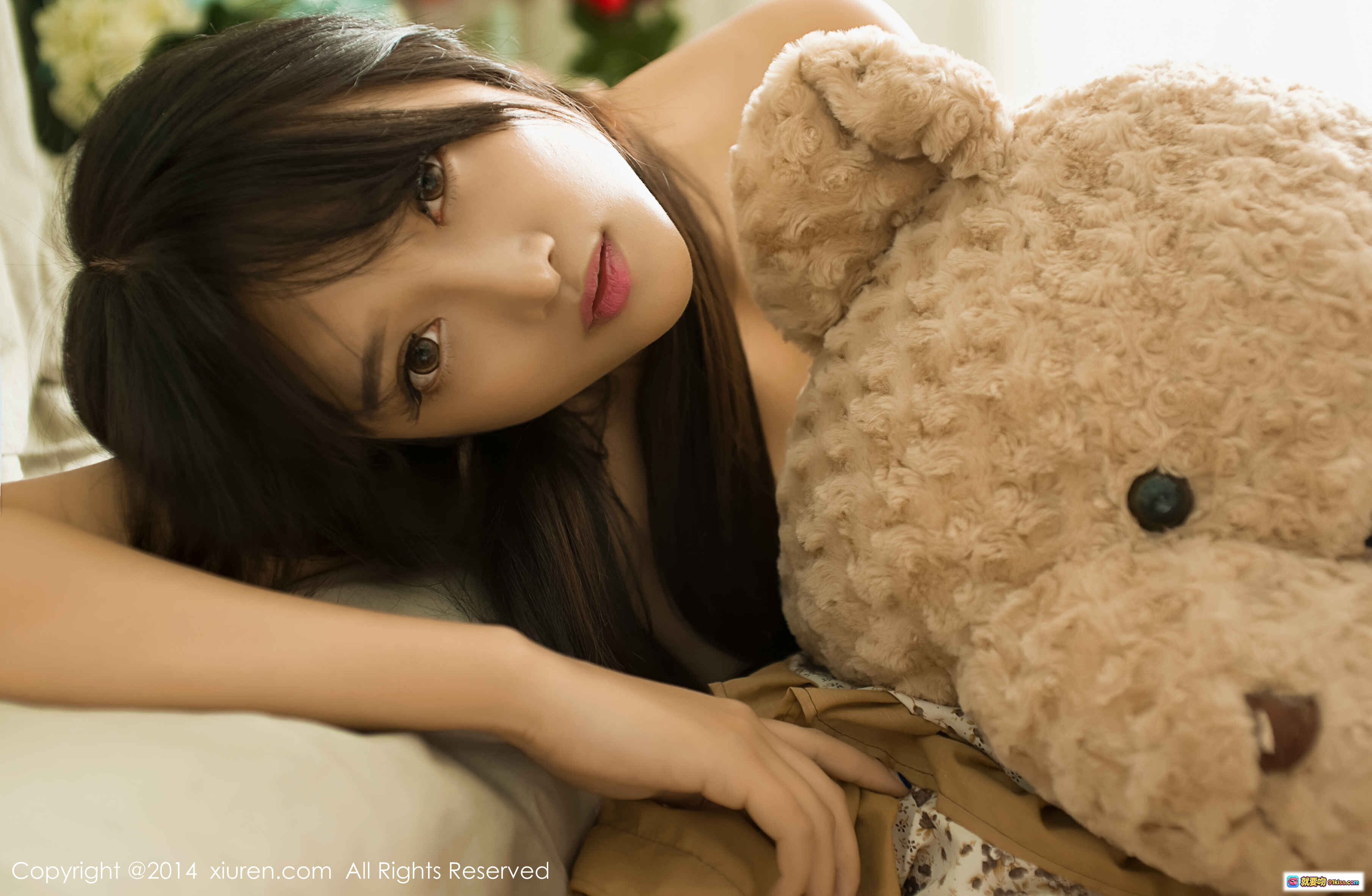 图片[5] - 静颜宁写真 | 秀人网2014年9月26日NO.217 | 毛绒耳罩+针织围巾少女风 | 室内书架背景私房照 - 就要吻