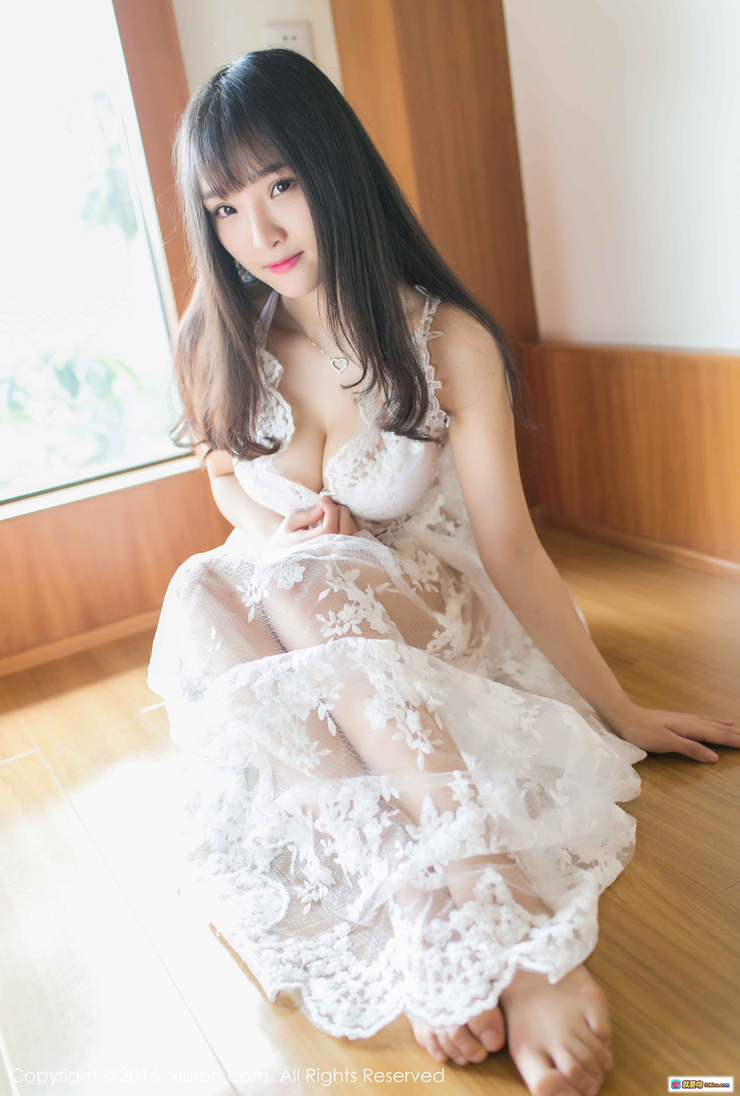 图片[8] - 夏瑶baby粉色荷叶边比基尼写真 – 窗边跪姿性感私房照 – XIUREN秀人网2016.06.02 No.531 - 就要吻