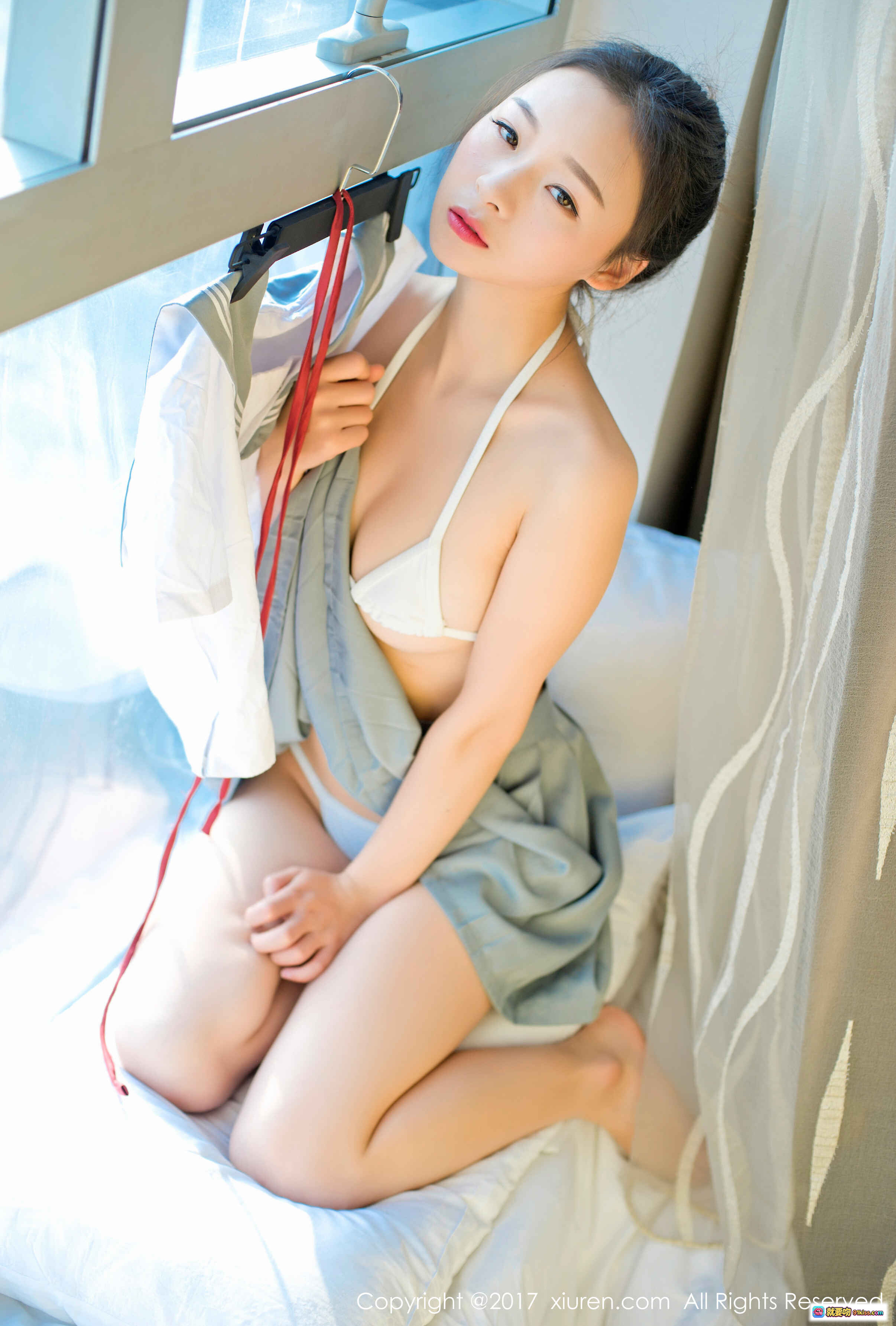 图片[8] - 尤Una娜私房写真 | 清纯少女窗边性感内衣诱惑 | XIUREN秀人网2017精选美图 - 就要吻