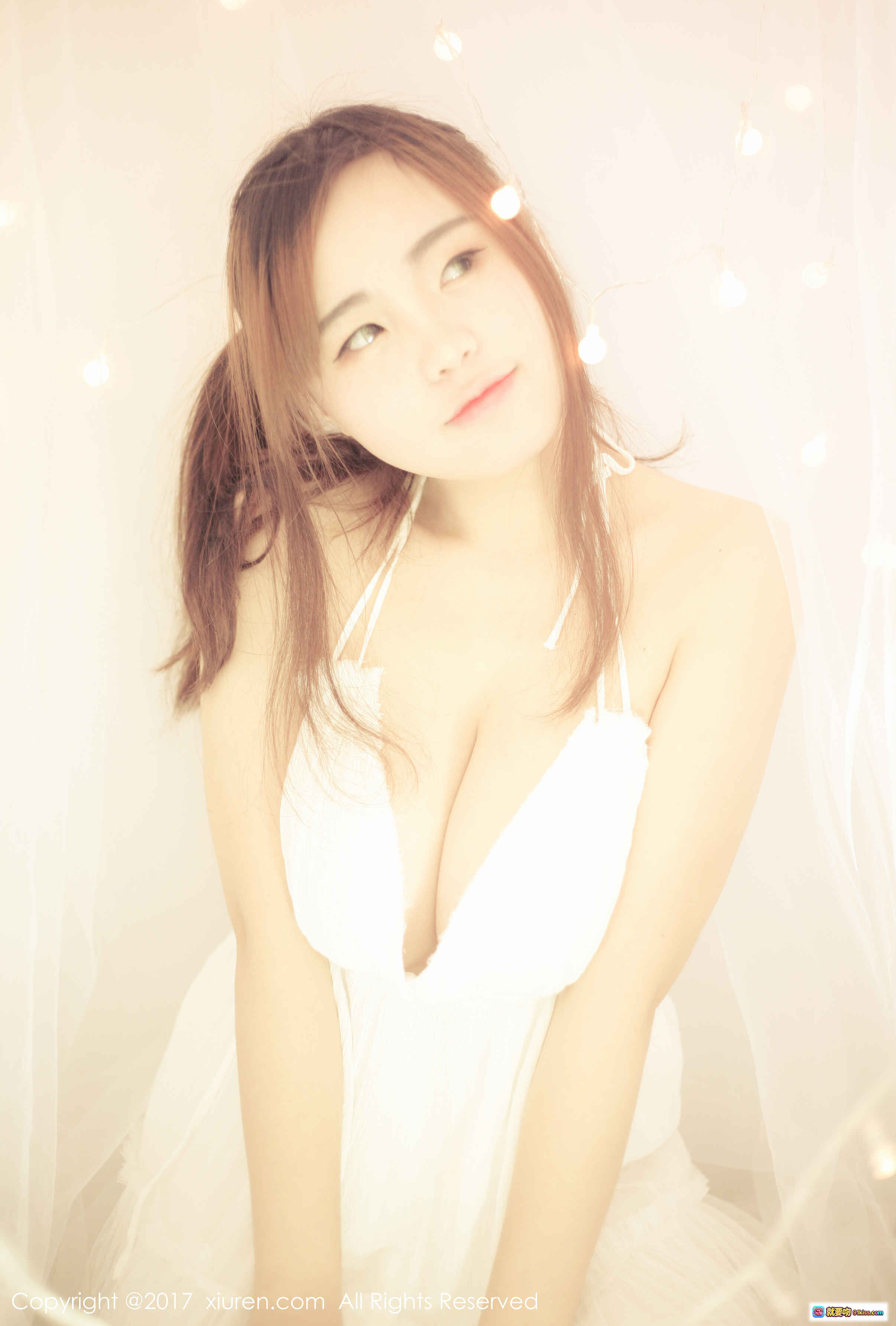 图片[9] - 米爱Demon清新写真｜白色纱裙少女萌态可爱｜秀人网2017精选私房照 - 就要吻