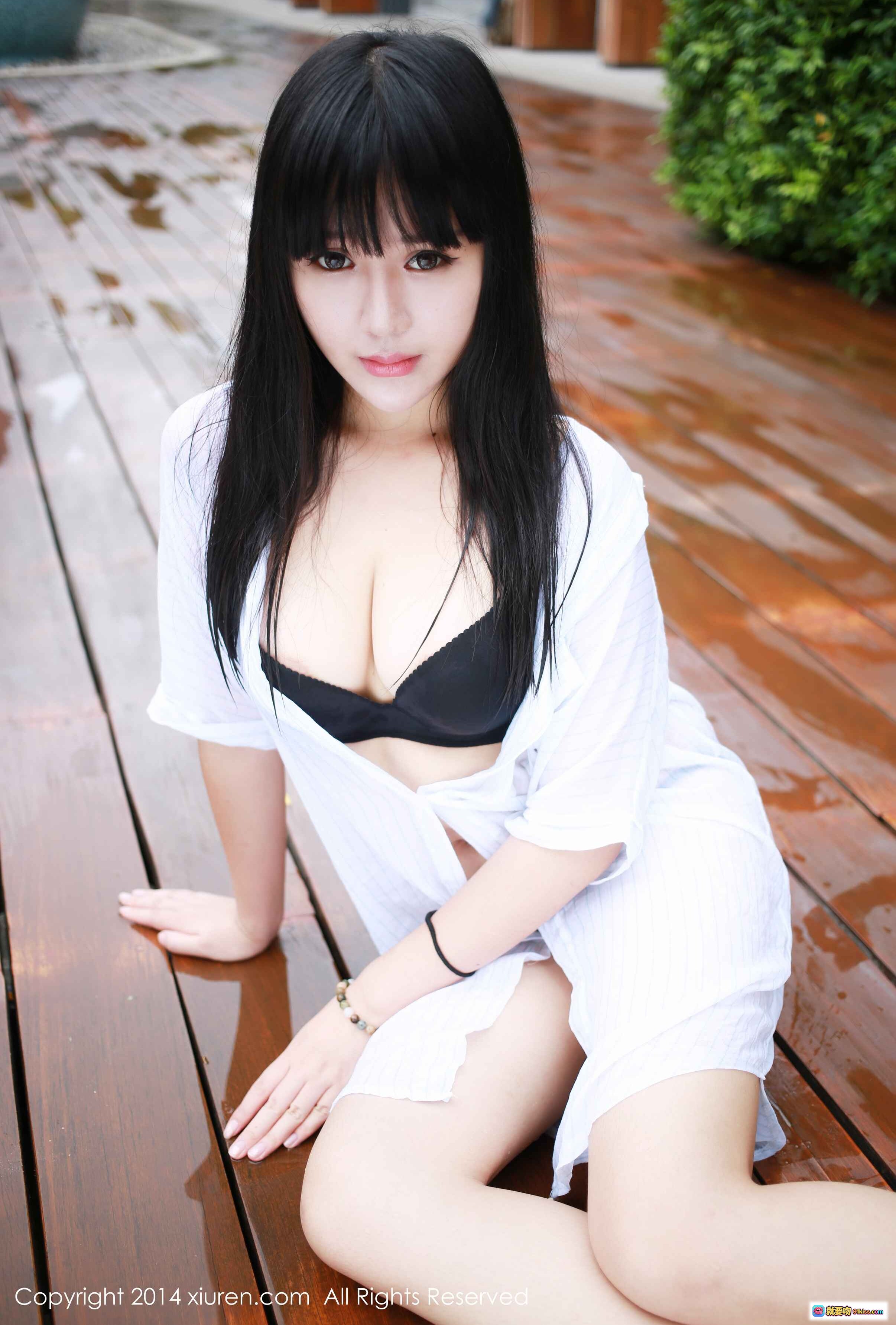 图片[7] - 八宝icey泳池写真 | 粉色比基尼+白色衬衫 | 秀人网2014夏日清新风美女摄影 - 就要吻