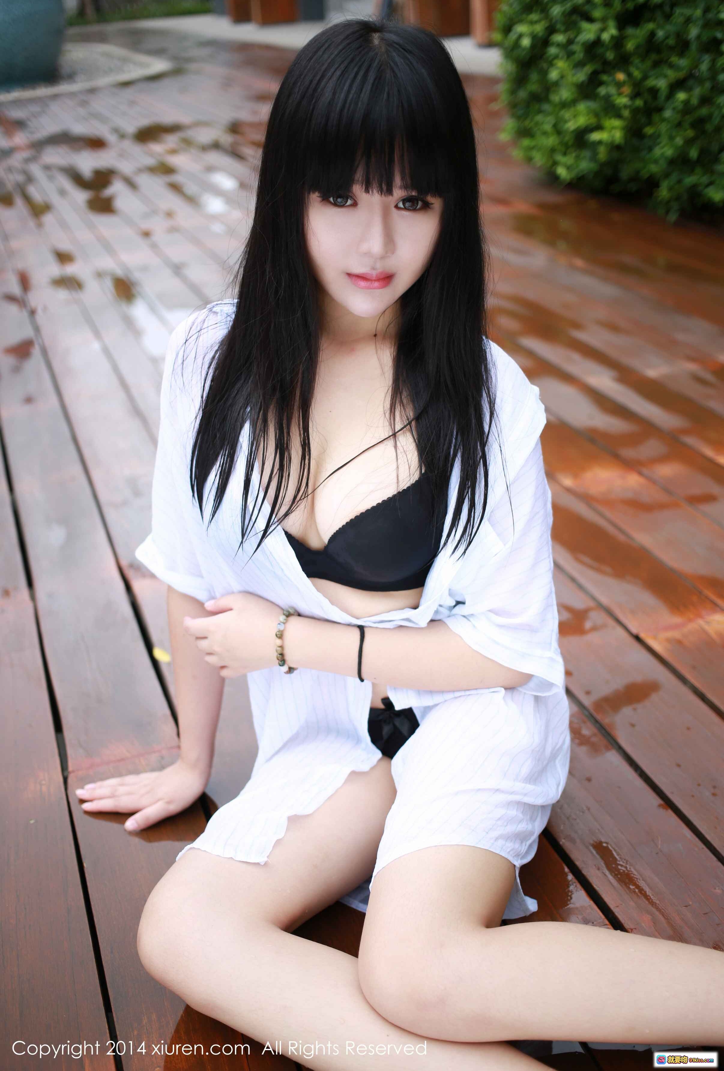 图片[10] - 八宝icey泳池写真 | 粉色比基尼+白色衬衫 | 秀人网2014夏日清新风美女摄影 - 就要吻