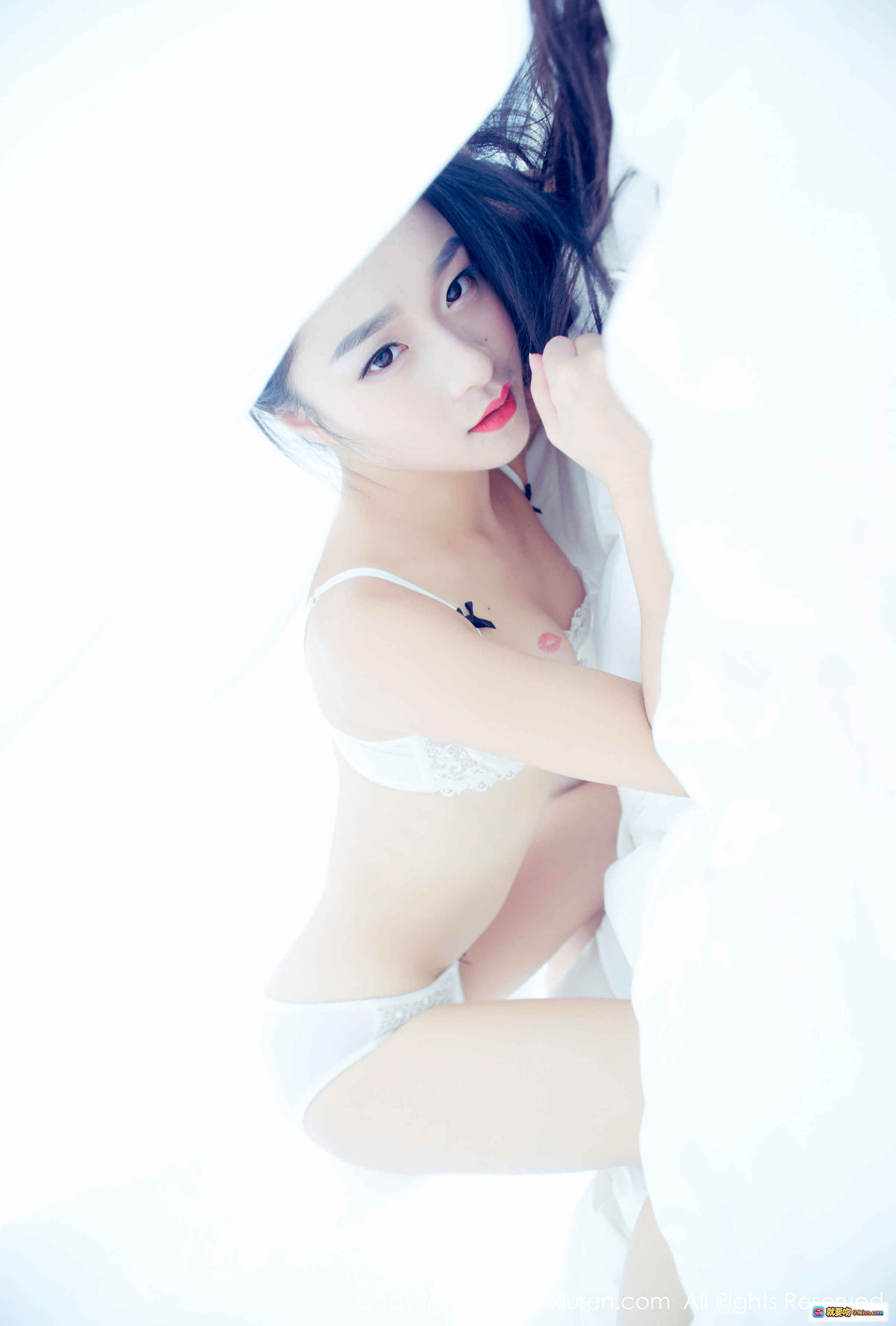 图片[9] - 绮梦Cherish 白色背心牛仔短裤 高马尾清纯少女 室内阳光写真 秀人网No.883 2017.12.29 - 就要吻