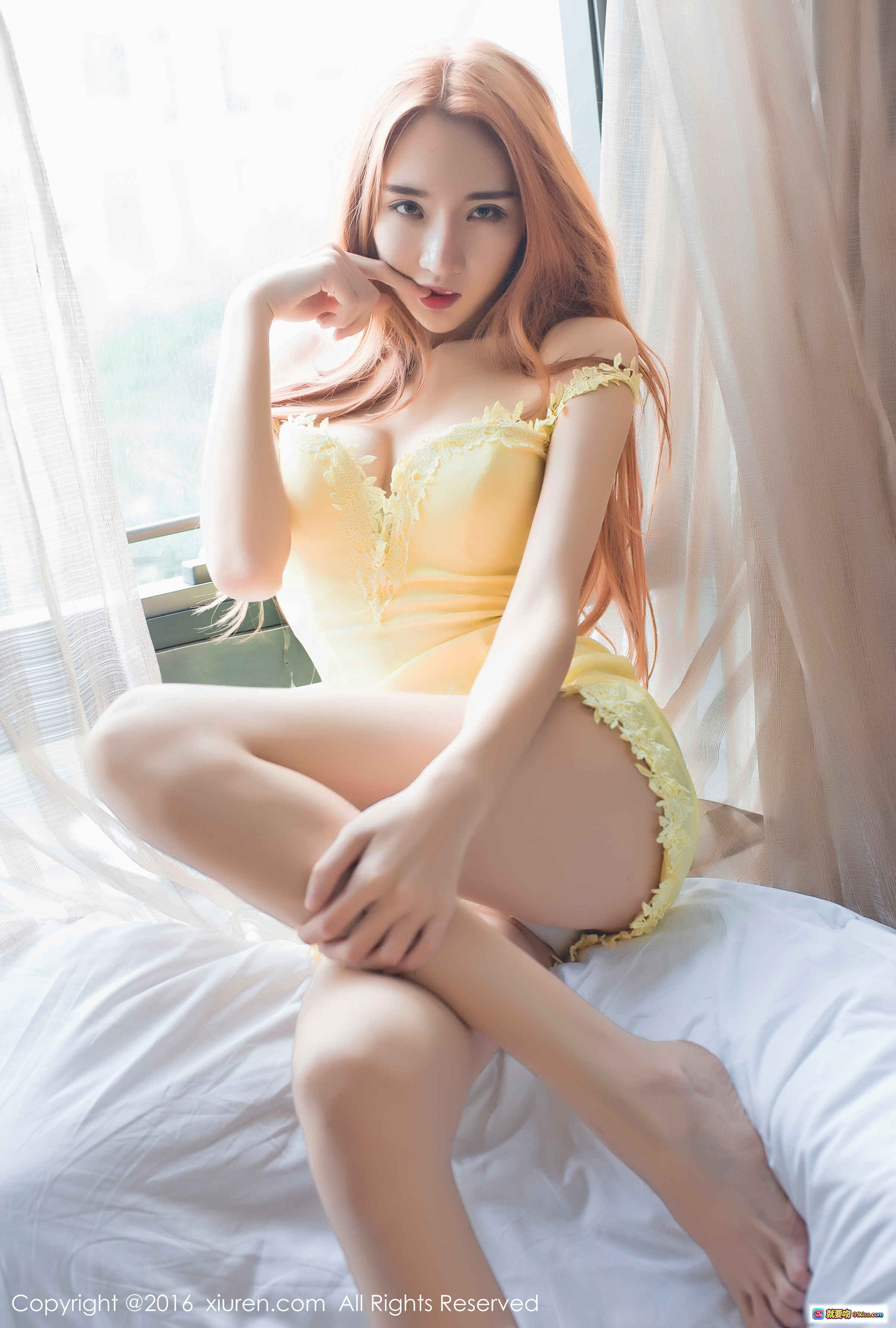 图片[10] - wuli颜素性感私房写真 | 白色吊带内衣床照 | 秀人网2016精选美图 | 自然光窗边慵懒风 | 长腿美女居家诱惑 - 就要吻