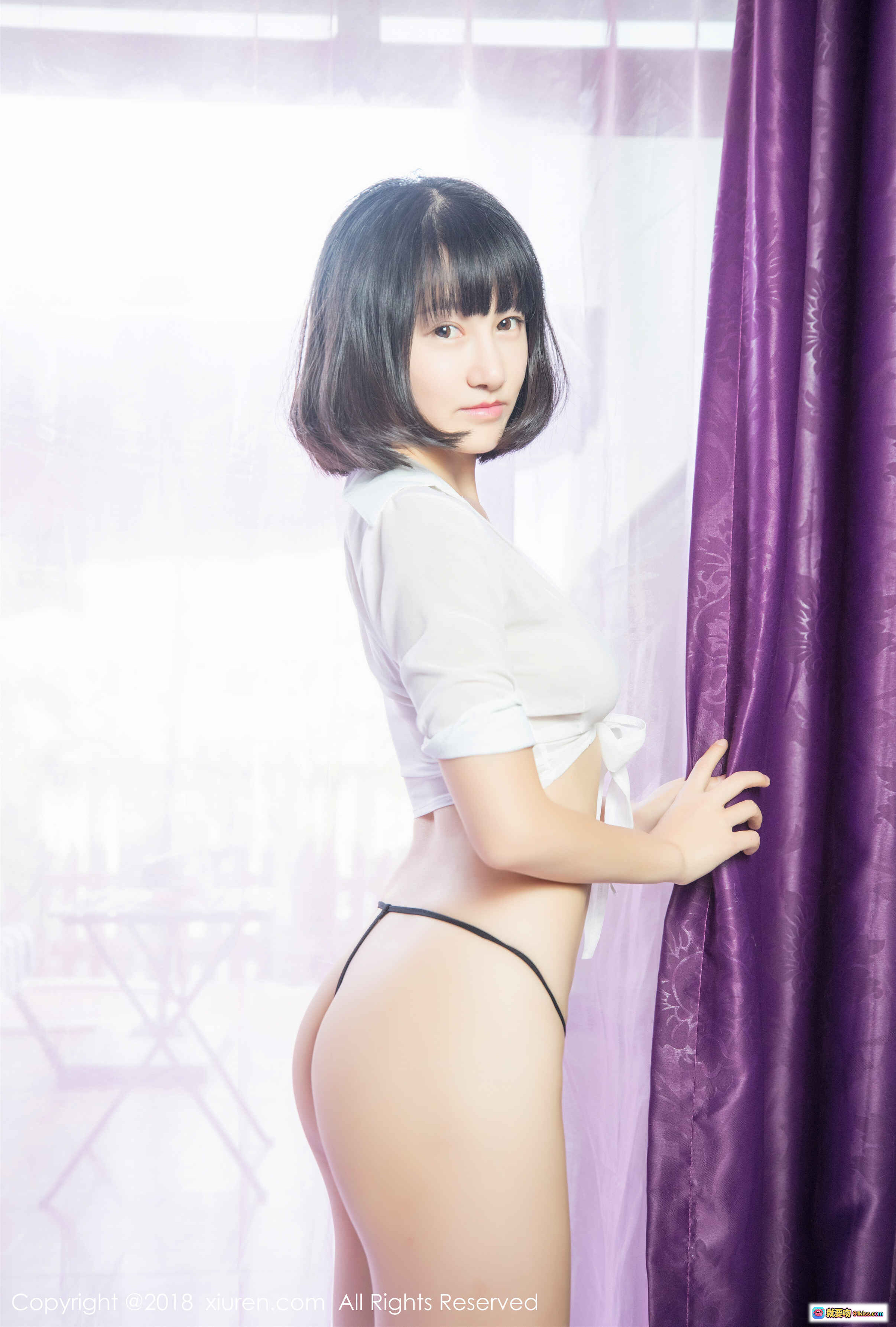 图片[6] - 小探戈性感写真 | 黑色内衣床上诱惑 | 音乐主题背景 | 秀人网2018精选图集 - 就要吻