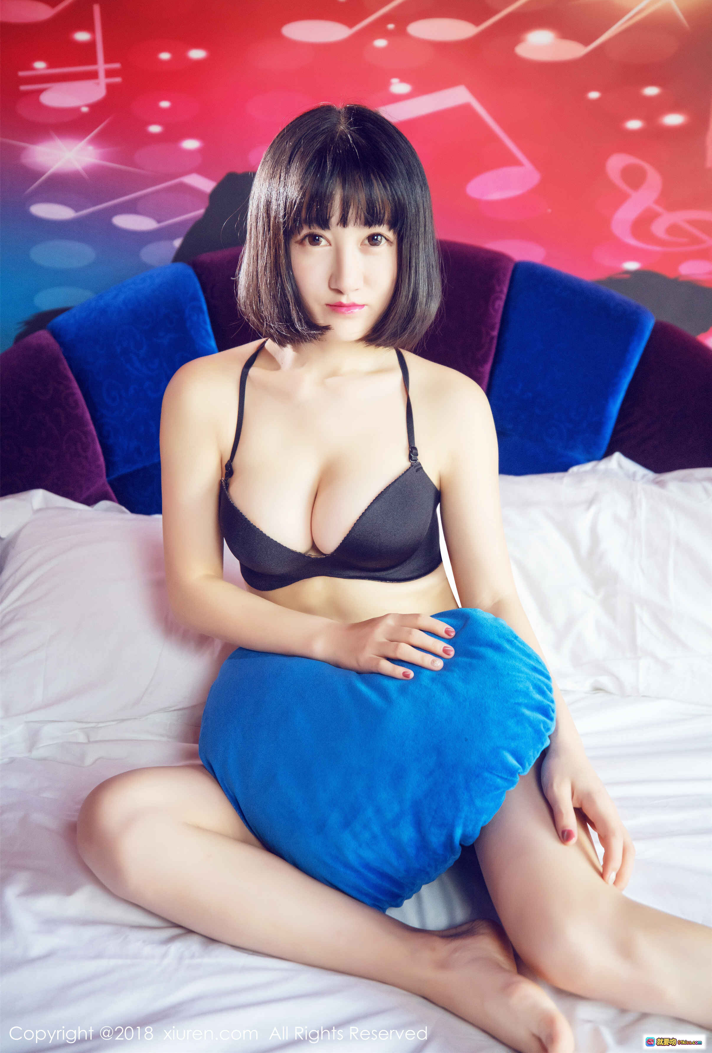 图片[9] - 小探戈性感写真 | 黑色内衣床上诱惑 | 音乐主题背景 | 秀人网2018精选图集 - 就要吻