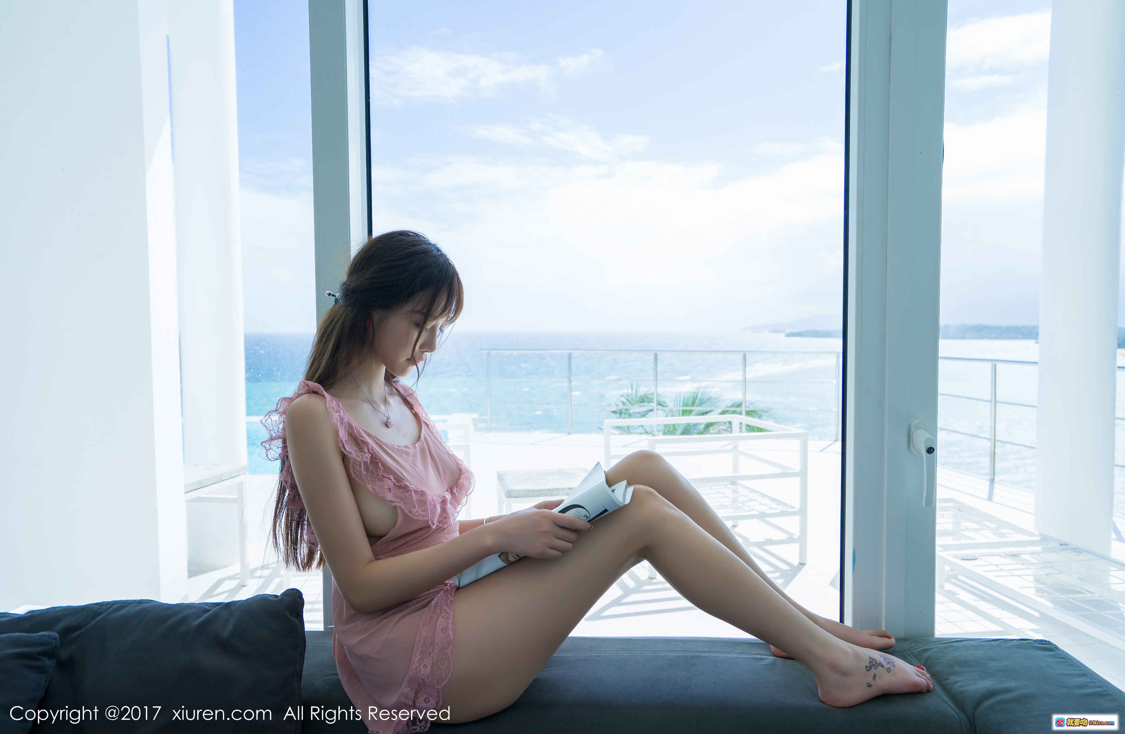 图片[9] - 杨晨晨sugar性感写真 – 粉色睡衣诱惑姿势 – 室内沙发私房美图 – XIUREN秀人网2017精选 - 就要吻