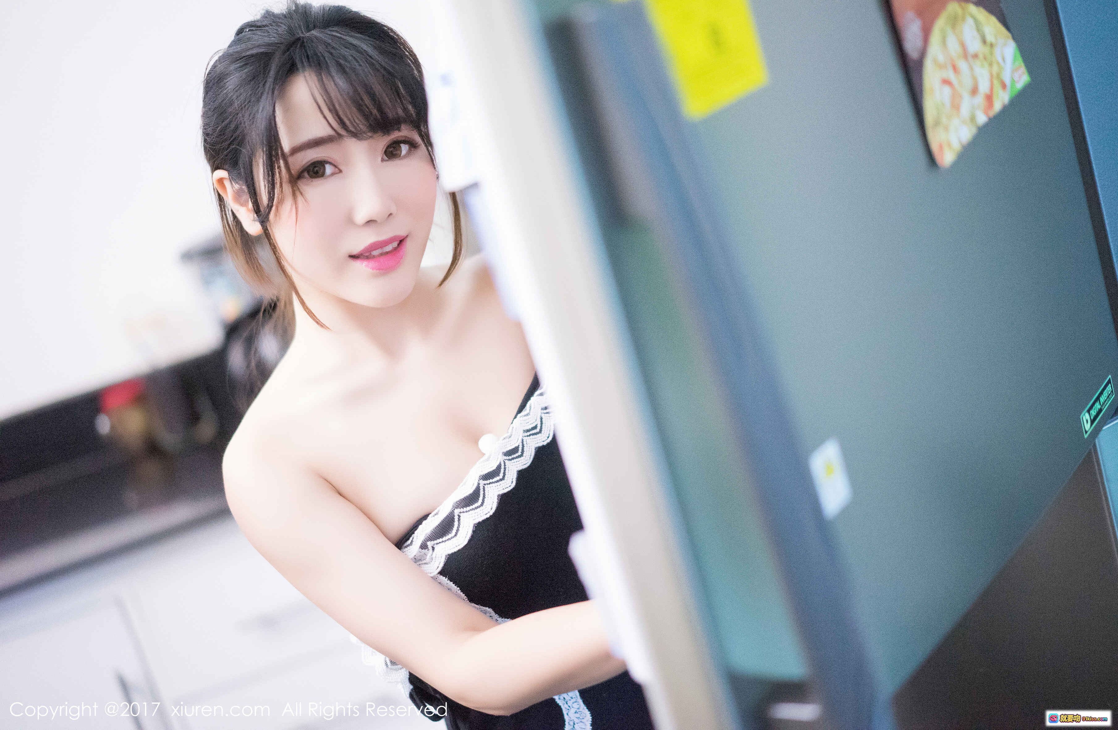 图片[9] - 兜豆靓Youlina黑蕾丝女仆装窗边写真 | XIUREN秀人网2017.09.13 No.814高清美图 - 就要吻