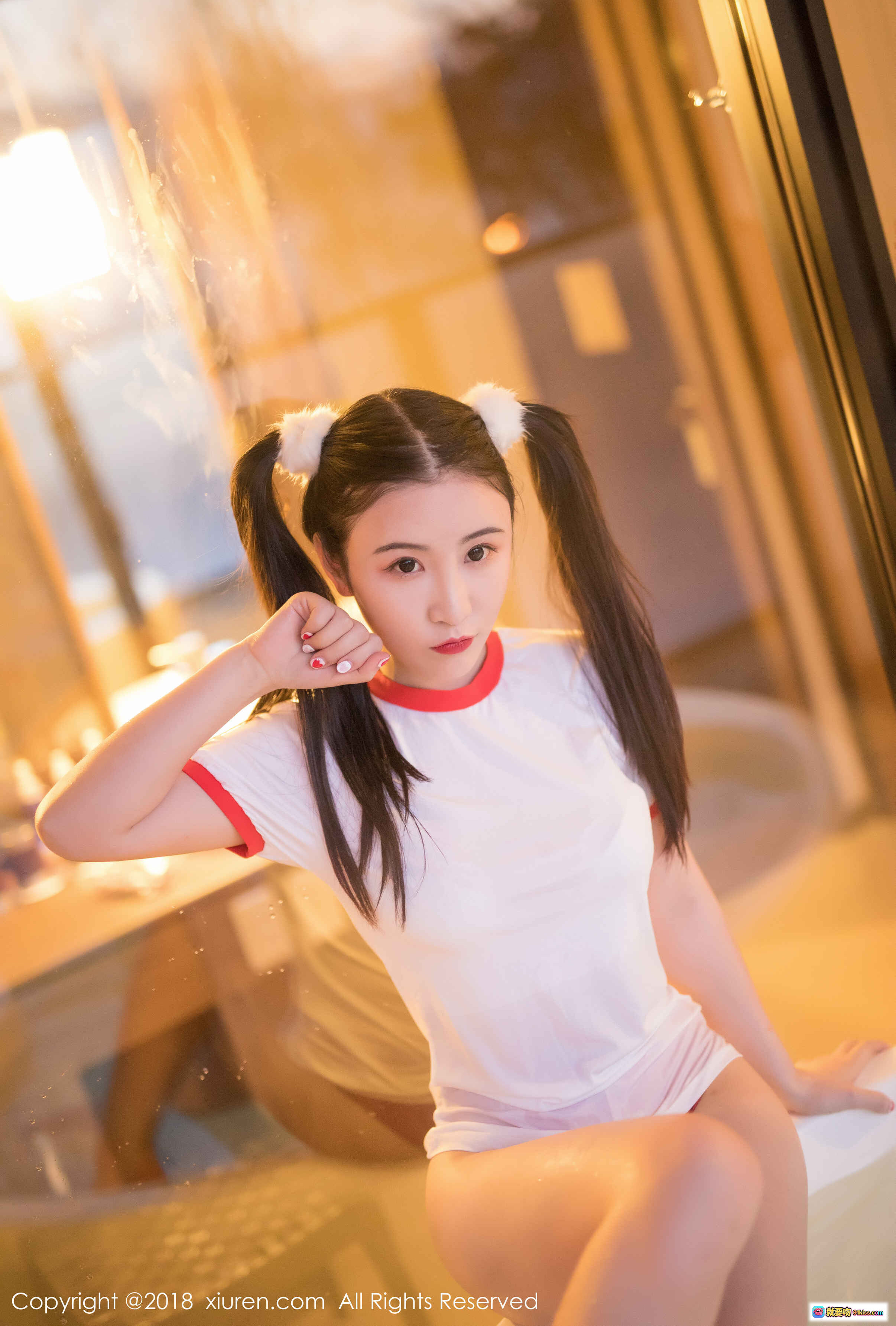 图片[10] - 绯月樱-Cherry 红格短裙白内衣美腿写真 | XIUREN秀人网2018.07.03 No.1064 优雅回眸高清摄影 - 就要吻