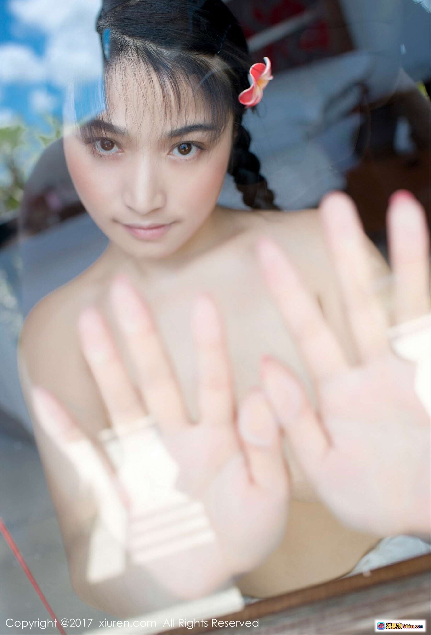 图片[10] - 盼盼玉奴性感写真 | 秀人网2017.05.10 No.751 | 窗边裸露美胸 | 长发双辫诱惑 | 自然光柔美肌肤 | 高清70P大图集 - 就要吻