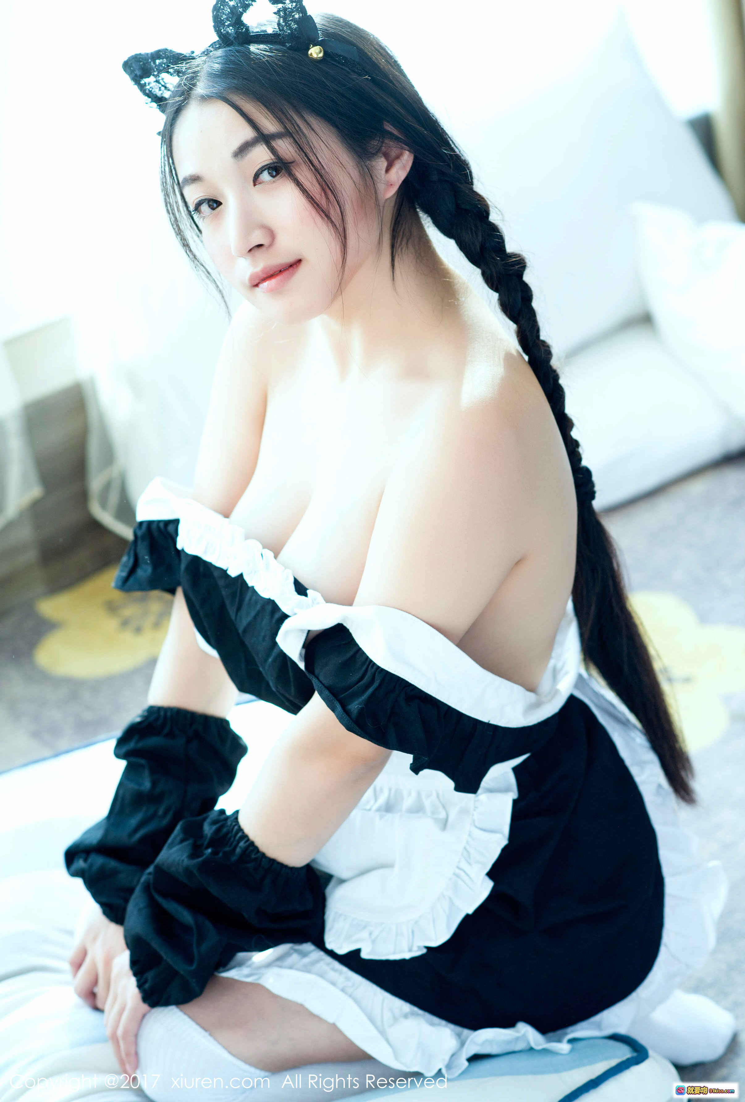 图片[4] - 盼盼已鸠红色透视旗袍写真 – 秀人网2017年3月31日NO.732性感私房照 - 就要吻