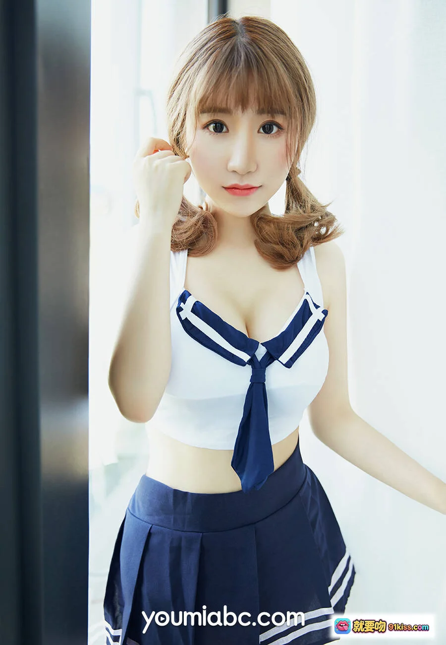 YouMi尤蜜绯月樱Cherry学妹情窦初开清纯少女水手服写真23P高清图集 - 就要吻