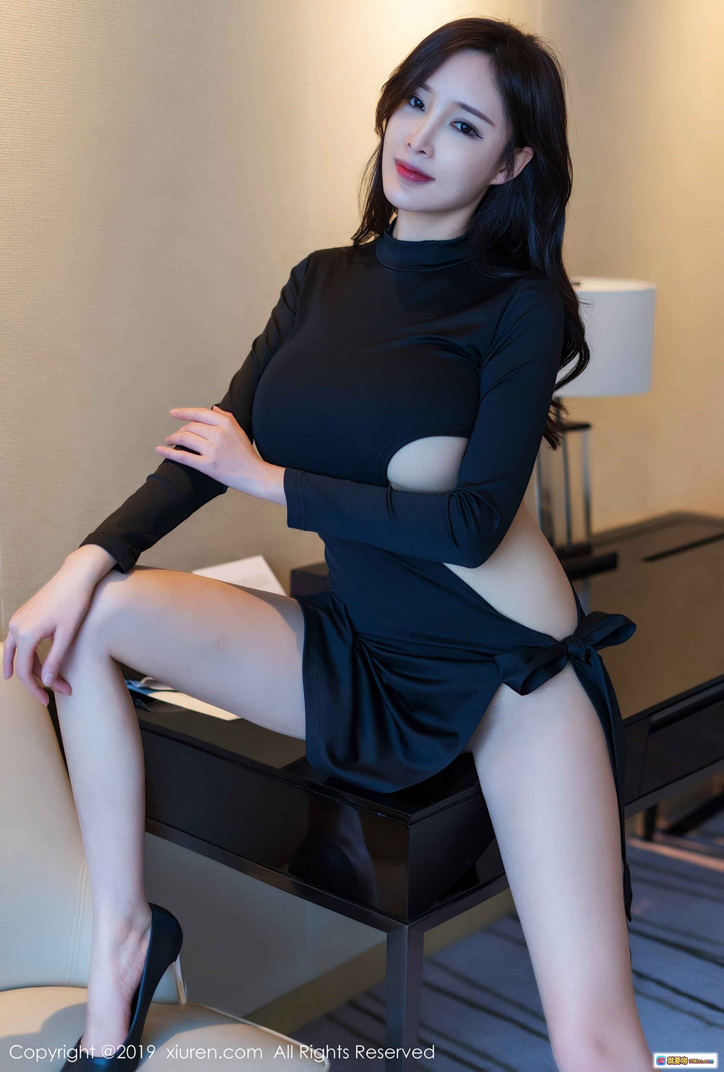 图片[4] - XIUREN秀人网2019.01.16 No.1314 灰色蕾丝内衣写真 优雅性感私房美拍 44P高清图集 - 就要吻