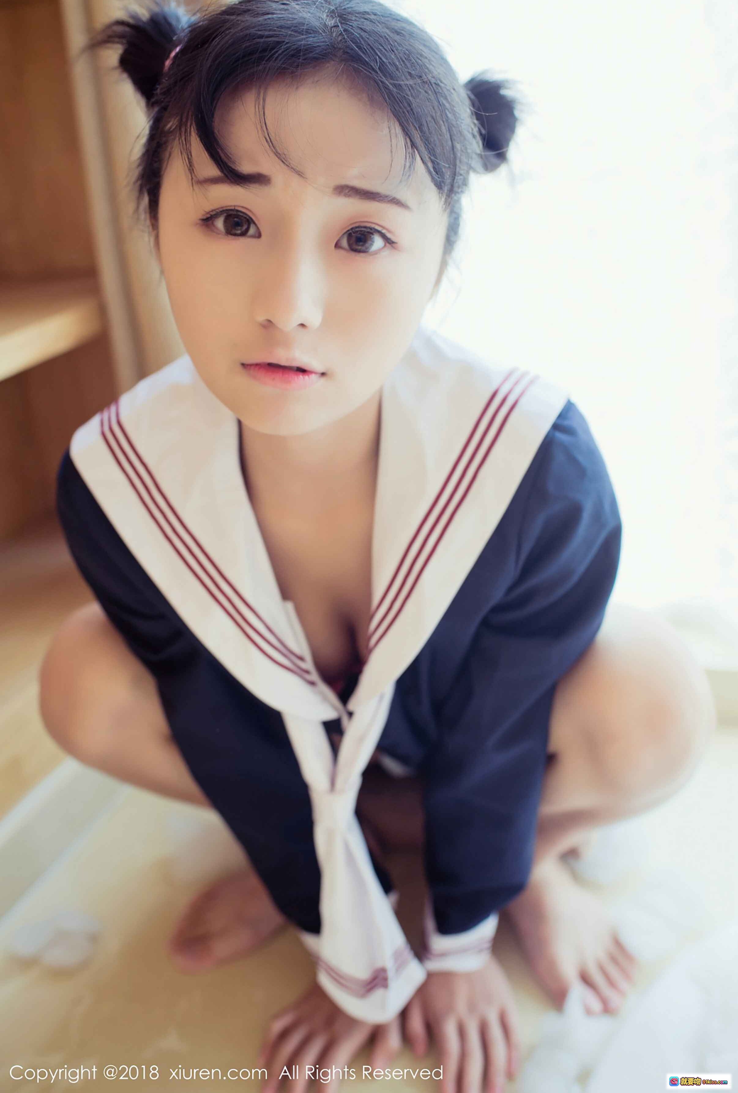 图片[5] - 苍井优香粉色内衣写真_双马尾少女浴室泡沫场景_XIUREN秀人网2018精选美图 - 就要吻