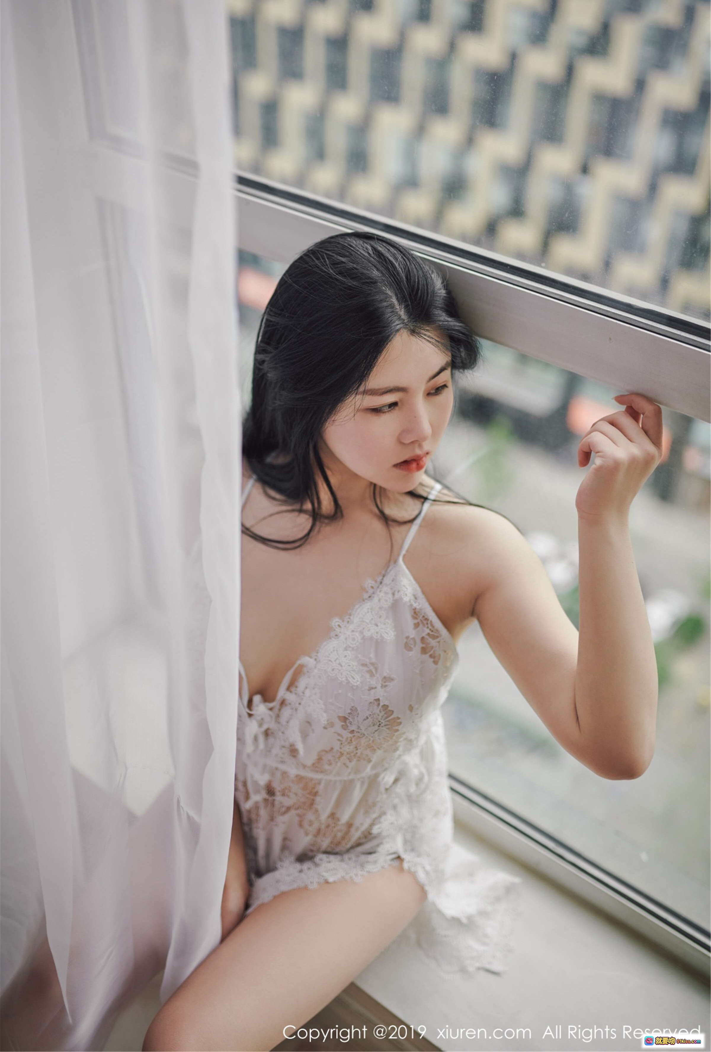 图片[7] - 娜露Selena白色蕾丝睡衣窗边写真 | XIUREN秀人网2019.05.23 No.1468 | 优雅性感私房美拍 - 就要吻