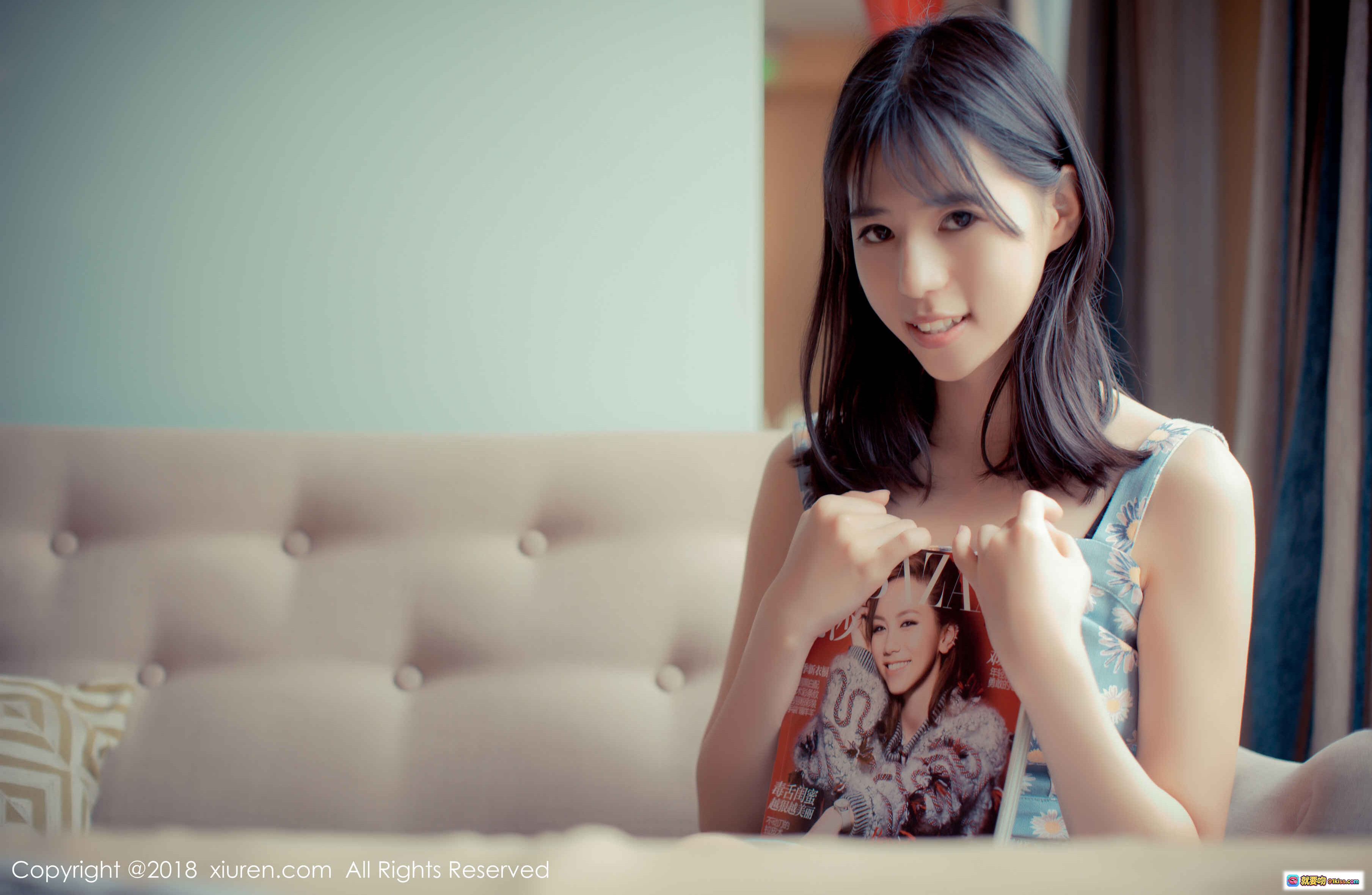 图片[7] - 艾栗栗栗栗栗栗吖优雅阅读时尚芭莎杂志·清新居家写真·秀人网2018精选美图 - 就要吻