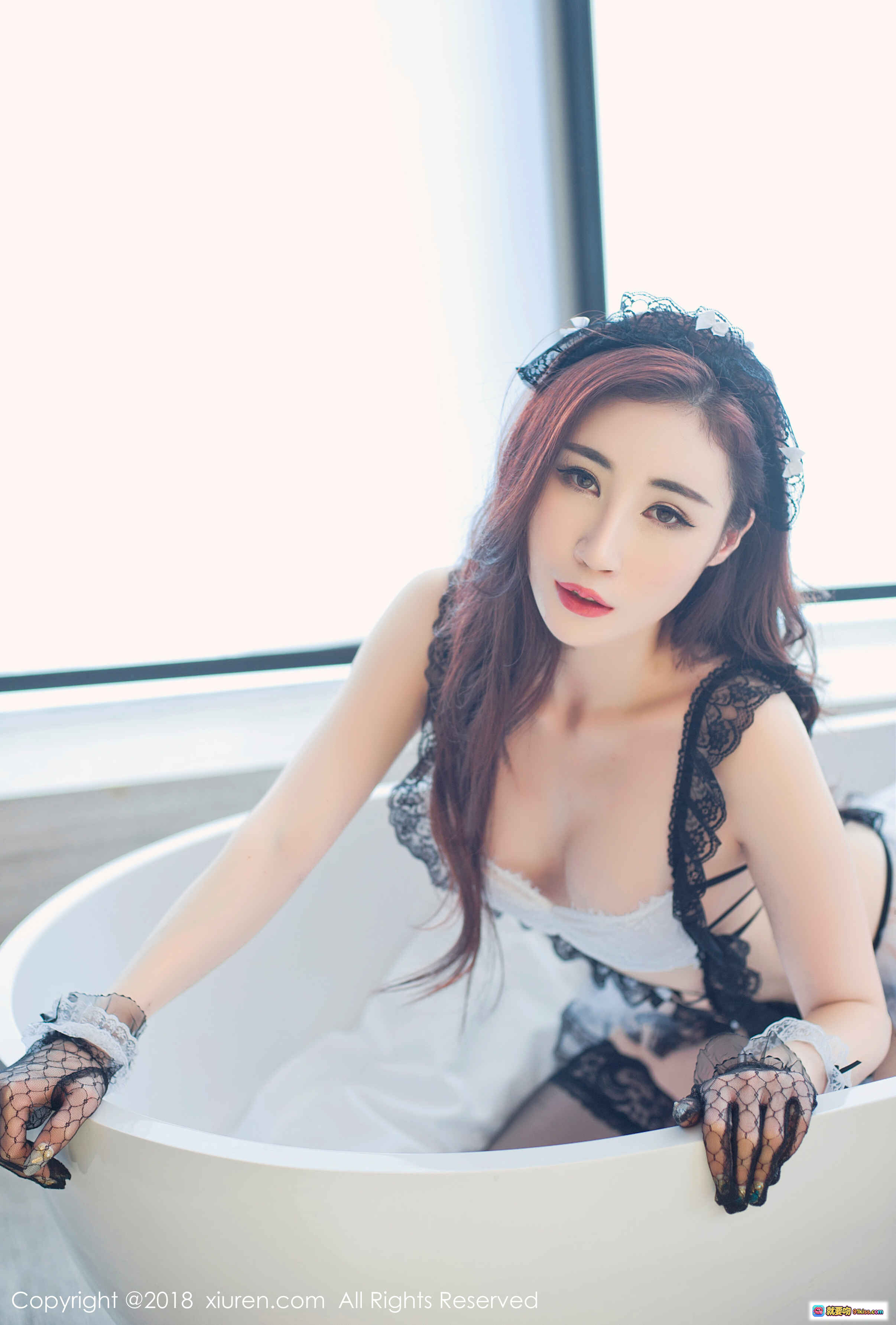 图片[7] - 孙梦瑶性感蕾丝浴缸写真 – XIUREN秀人网2018.06.29 No.1059 白色吊带黑边镂空美腿私房摄影 - 就要吻