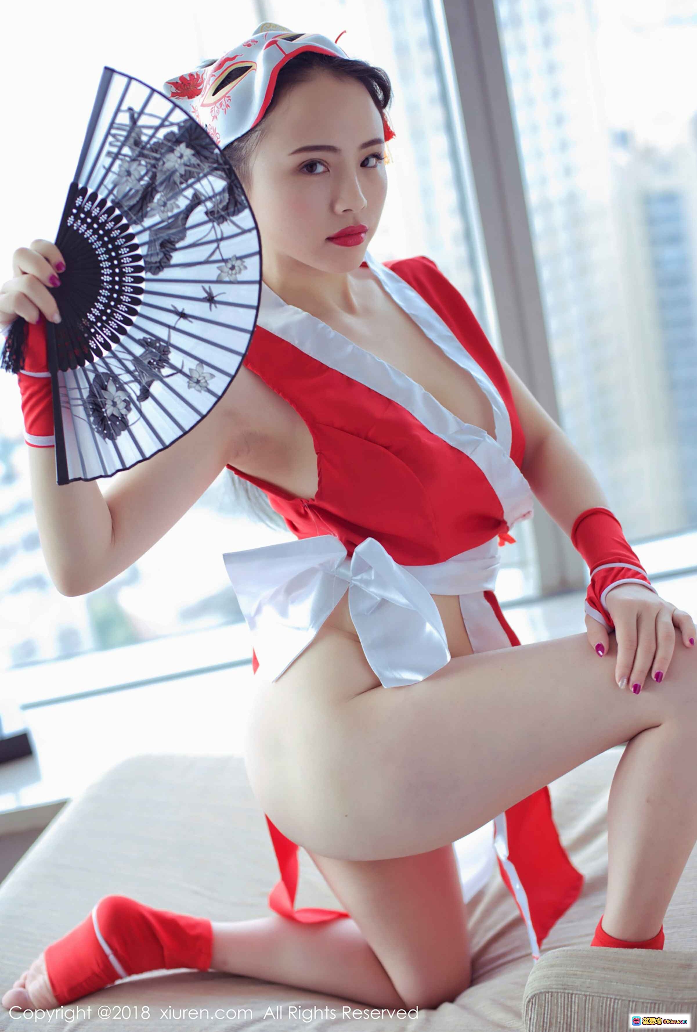 图片[9] - 瑞瑞ruirui性感写真｜红白爱心内衣+透明浴袍｜床上私房诱惑｜秀人网No.1294高清图集 - 就要吻