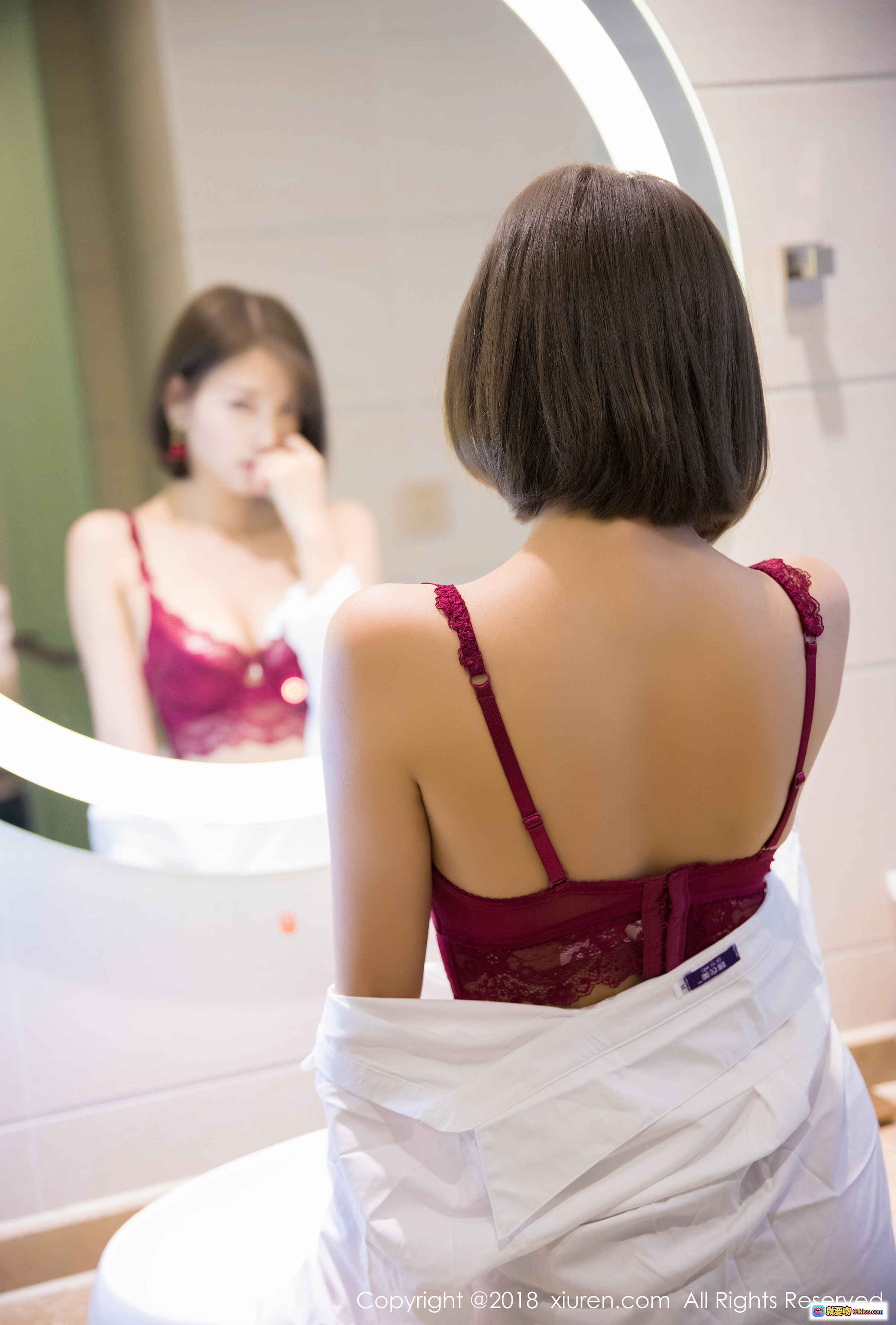 图片[5] - 杨晨晨sugar浴室写真 | 深蓝吊带短裙 | 优雅姿态 | 秀人网No.919 | 2018年1月31日高清图集 - 就要吻