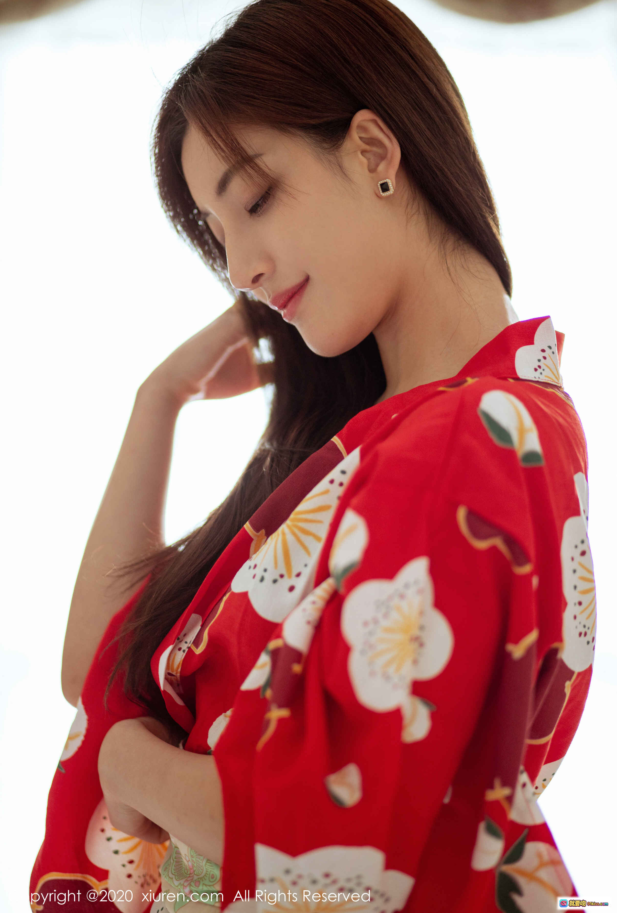 图片[9] - 林文文yooki红色和风浴衣写真 | XIUREN秀人网2020.02.28 No.2015 | 优雅日系风格 | 白梅印花设计 | 清新自然美拍 - 就要吻