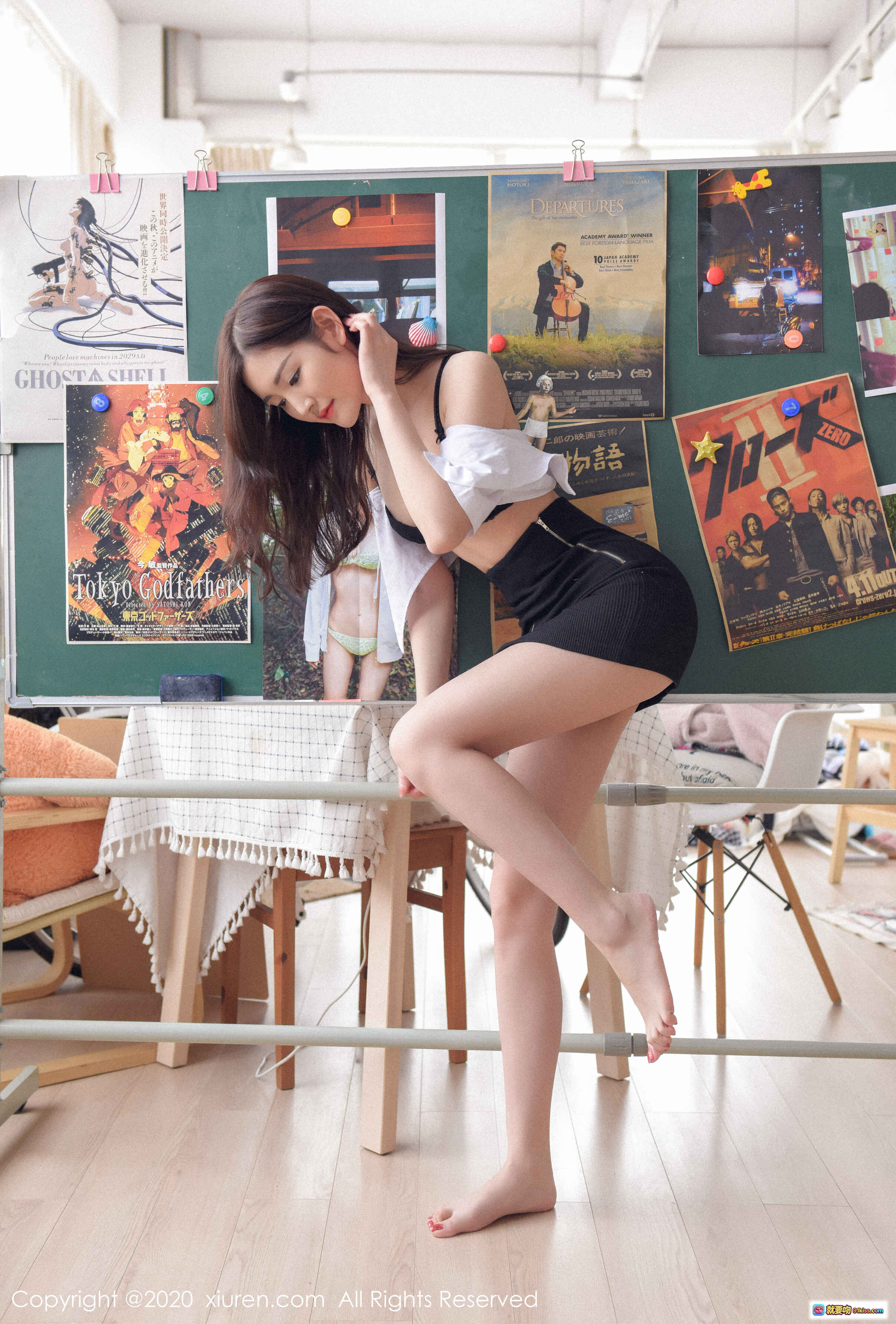 图片[4] - 沈梦瑶性感写真 | 黑色蕾丝内衣搭配高腰裙 | 秀人网2020经典私房照 | 优雅姿态尽显迷人曲线 - 就要吻